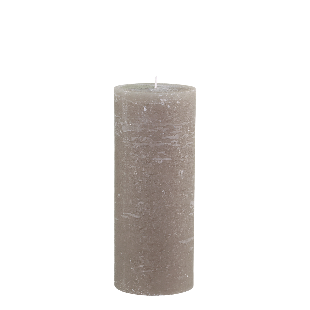 Stumpenkerze Macon in Leinen, 25 cm hoch