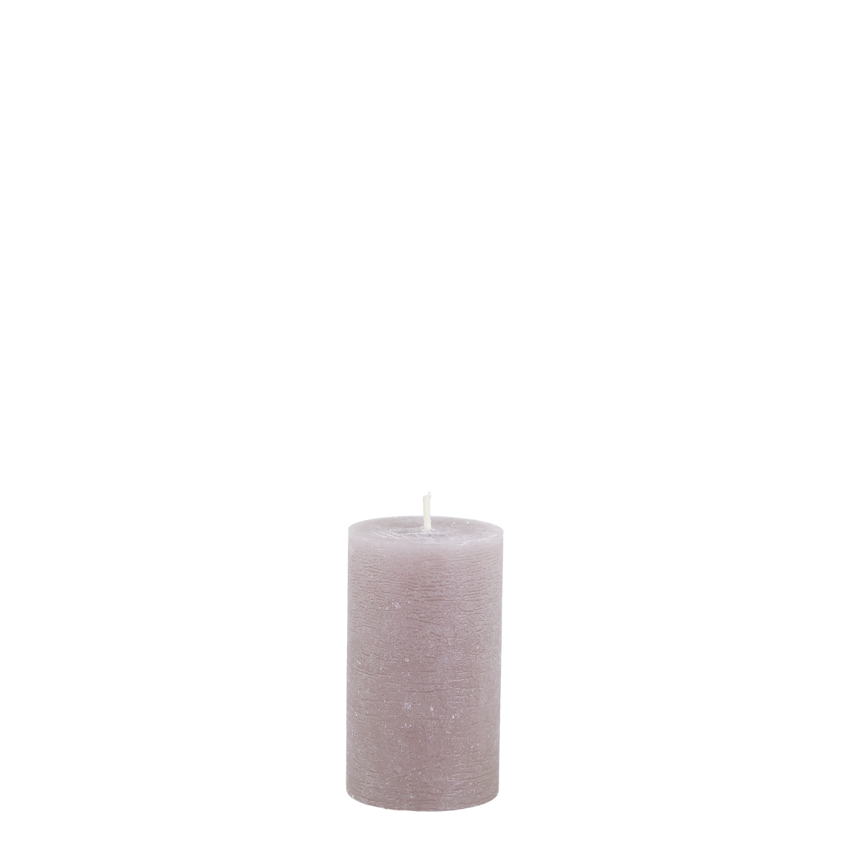 Stumpenkerze Macon in Taupe, 10 cm hoch