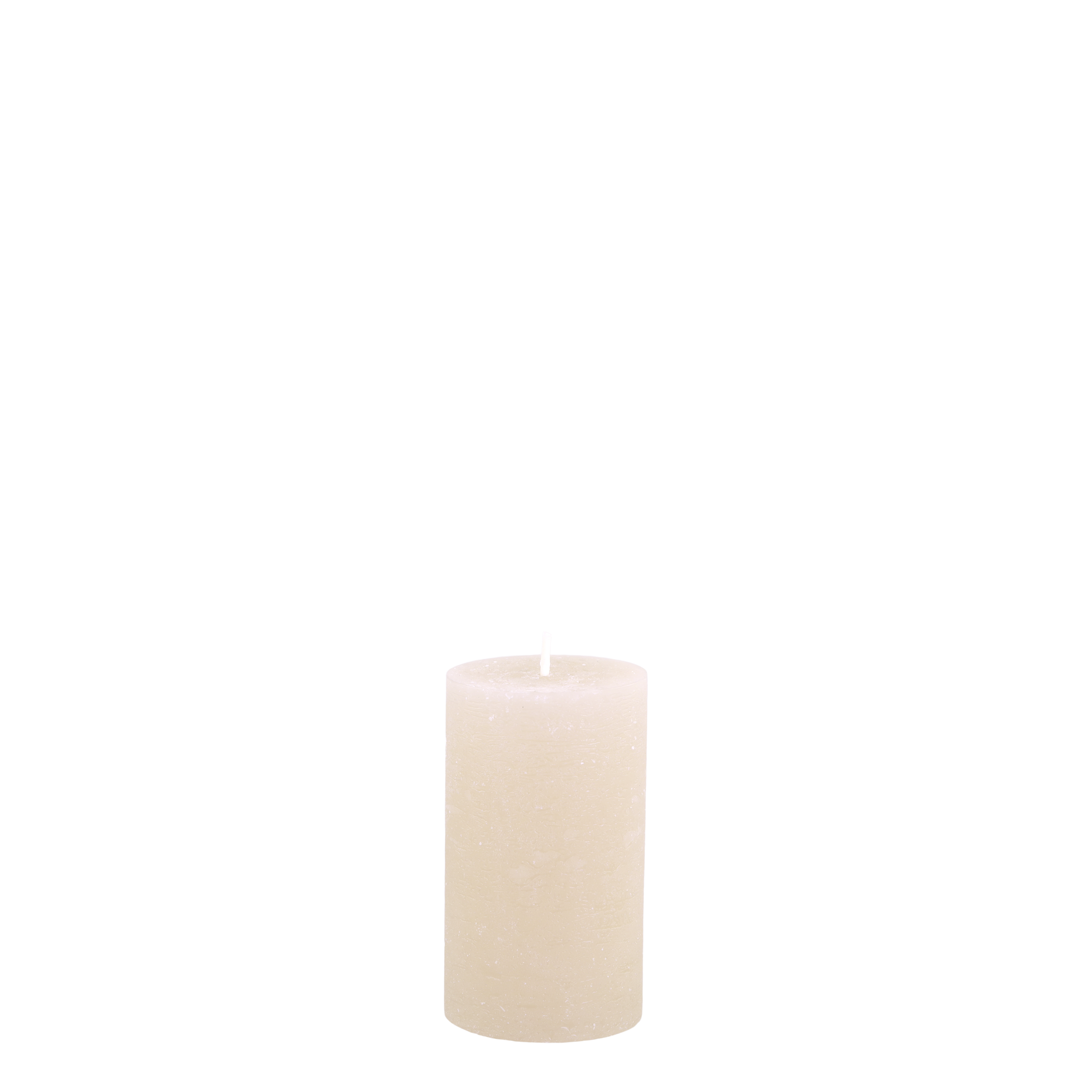 Stumpenkerze Macon in Nude, 10 cm hoch, 6 cm Durchmesser