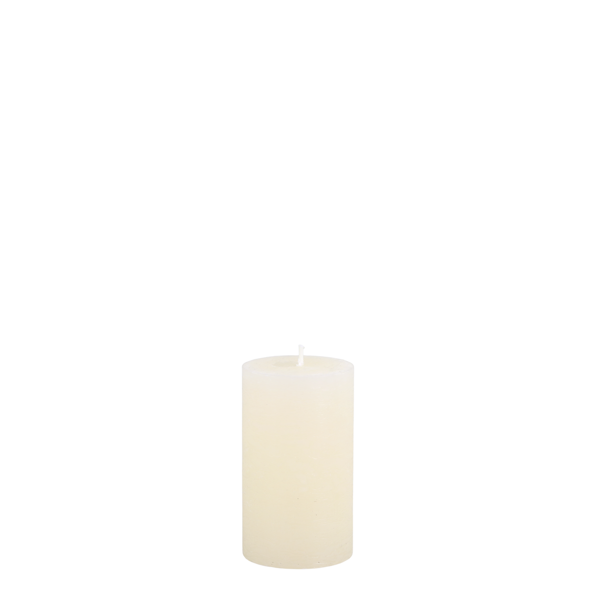 Stumpenkerze Macon in Creme, 10 cm hoch, 6 cm Durchmesser