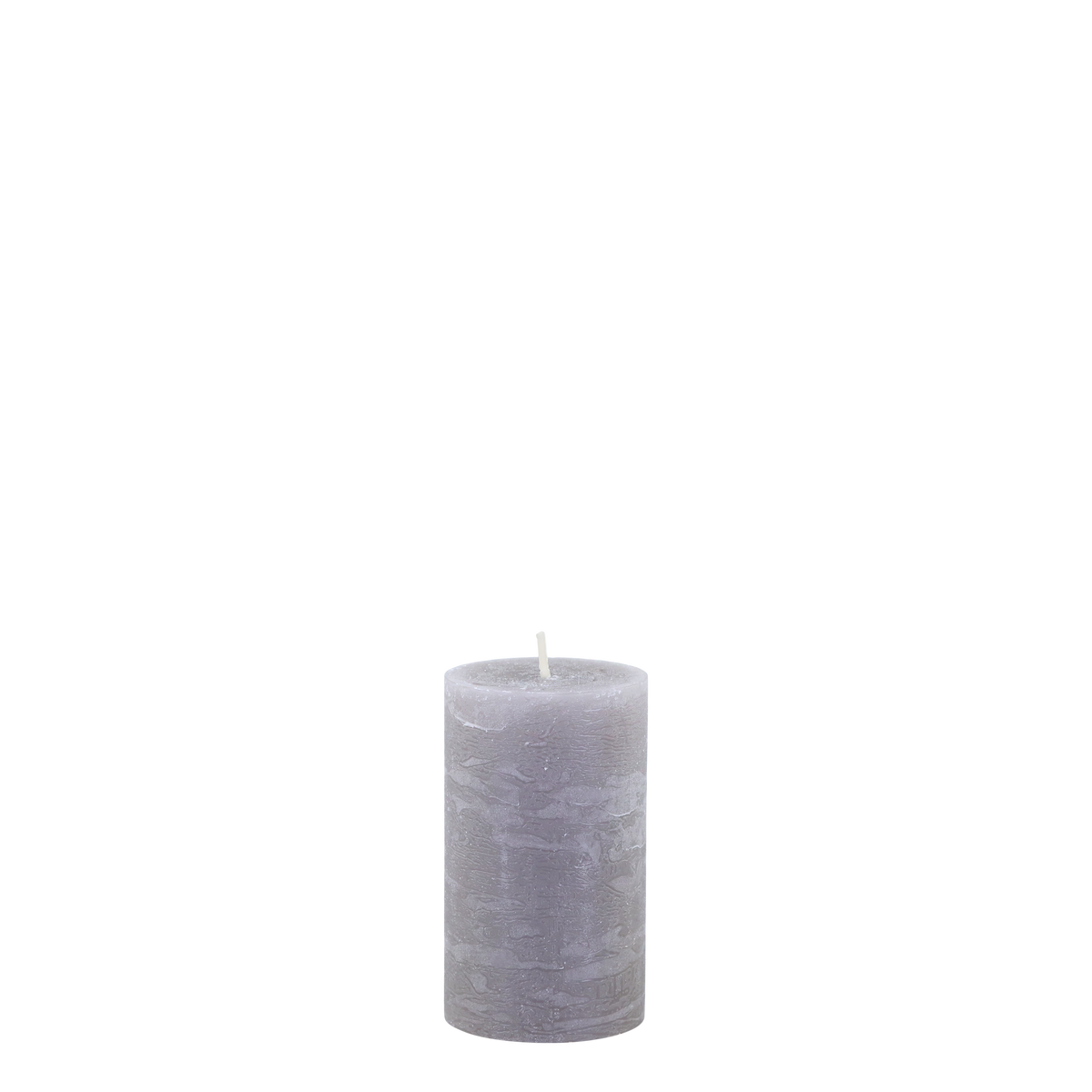 Stumpenkerze Macon in Französisch Grau, 10 cm hoch