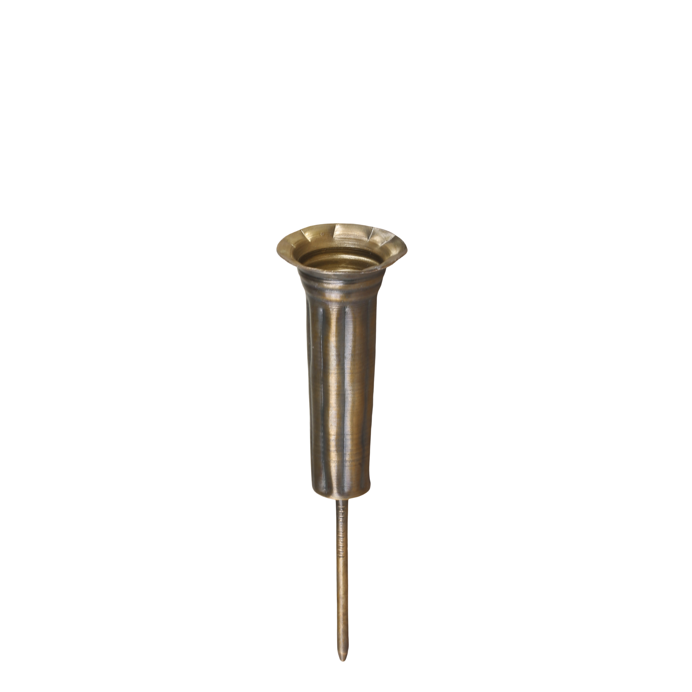 Kerzenhalter für Stabkerzen, Eisen, antique messing