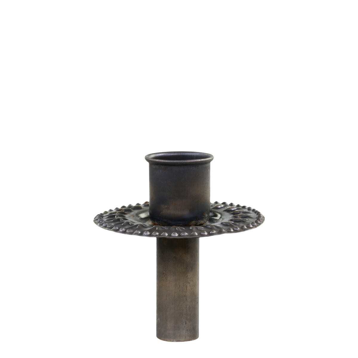 Kerzenhalter aus Eisen für Stabkerzen, messing, 6 cm