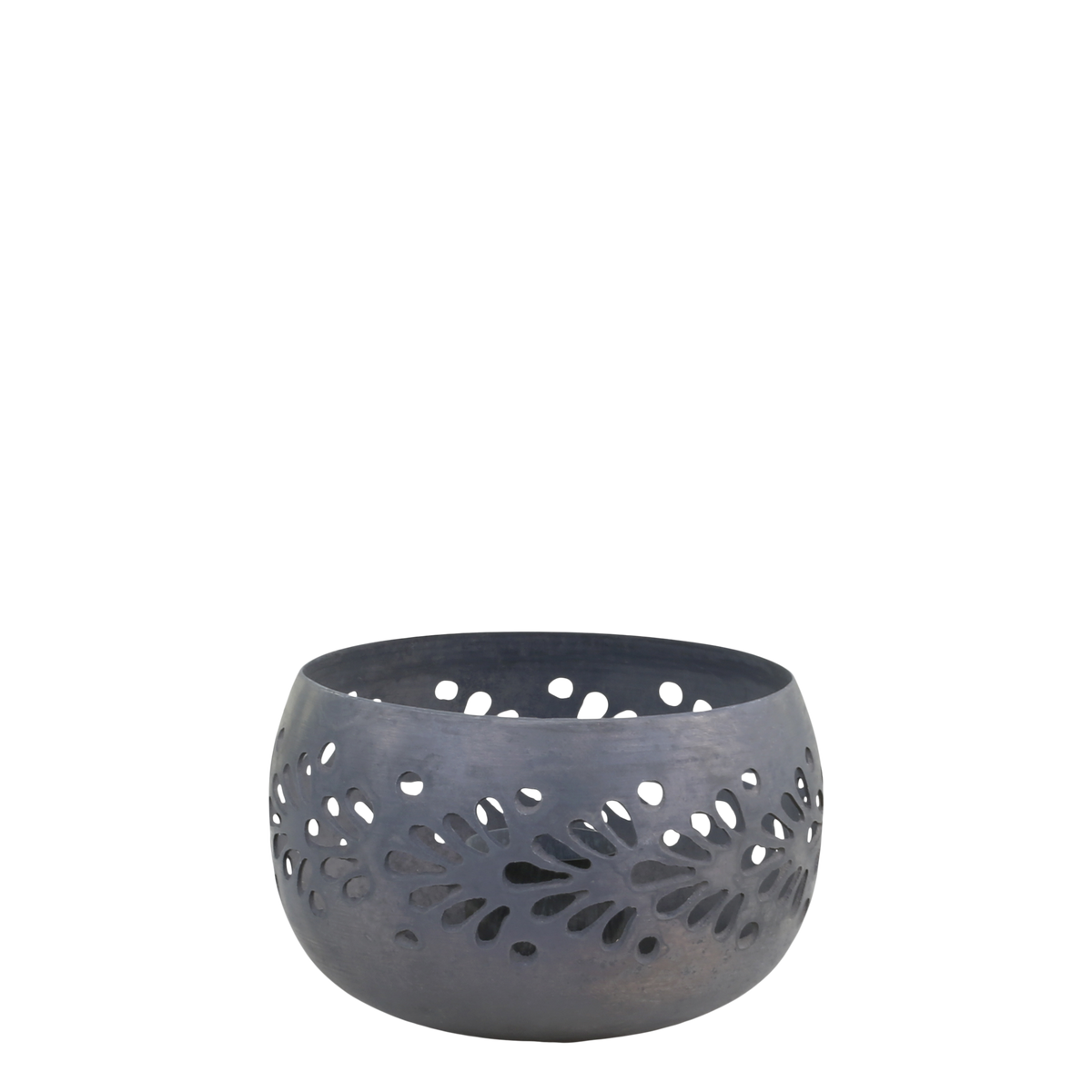 Kerzenhalter für Stabkerzen, Eisen, antik zink, 5 cm hoch