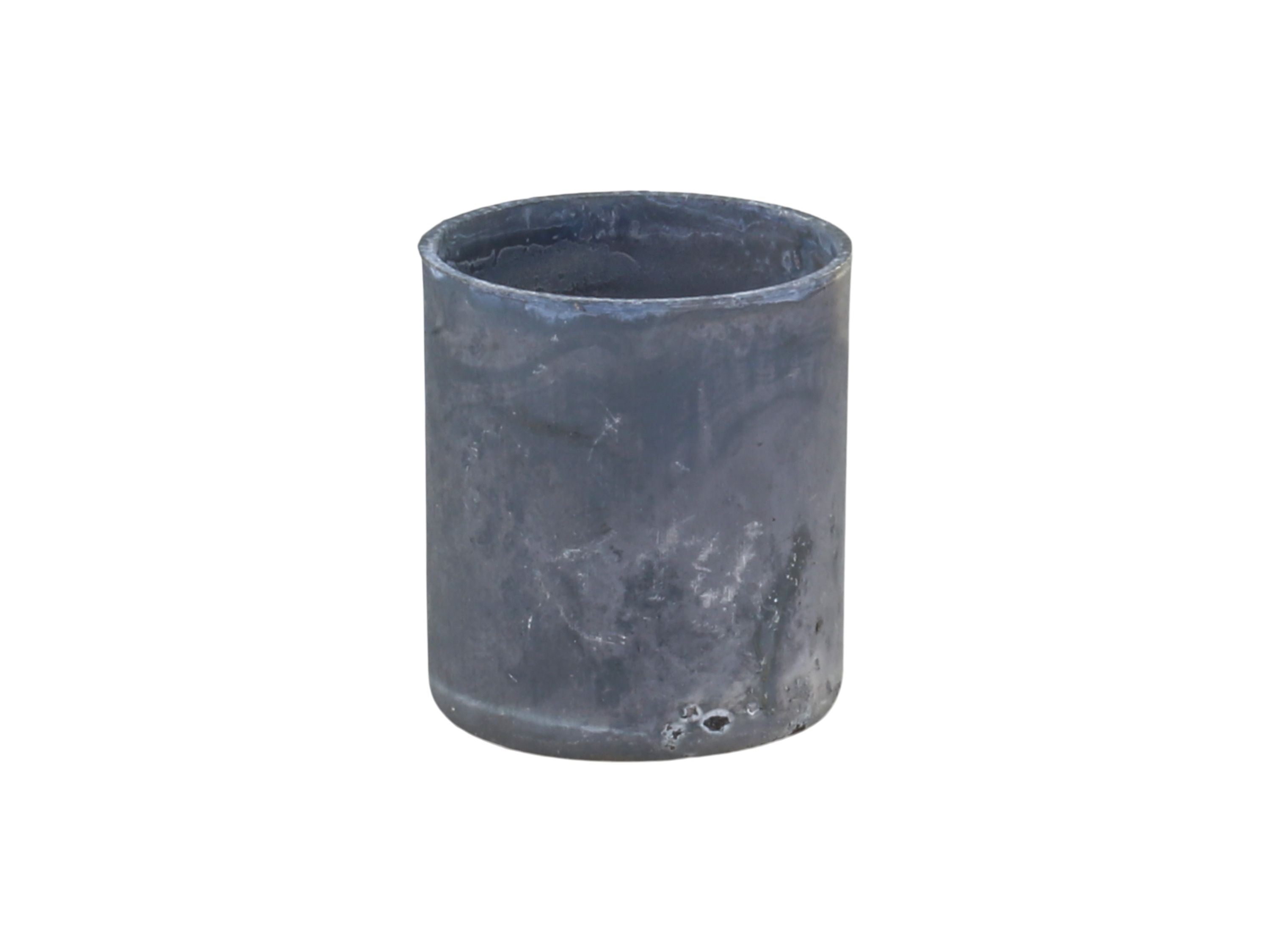Kerzenhalter mit Magnet für Stabkerzen, antik Zink