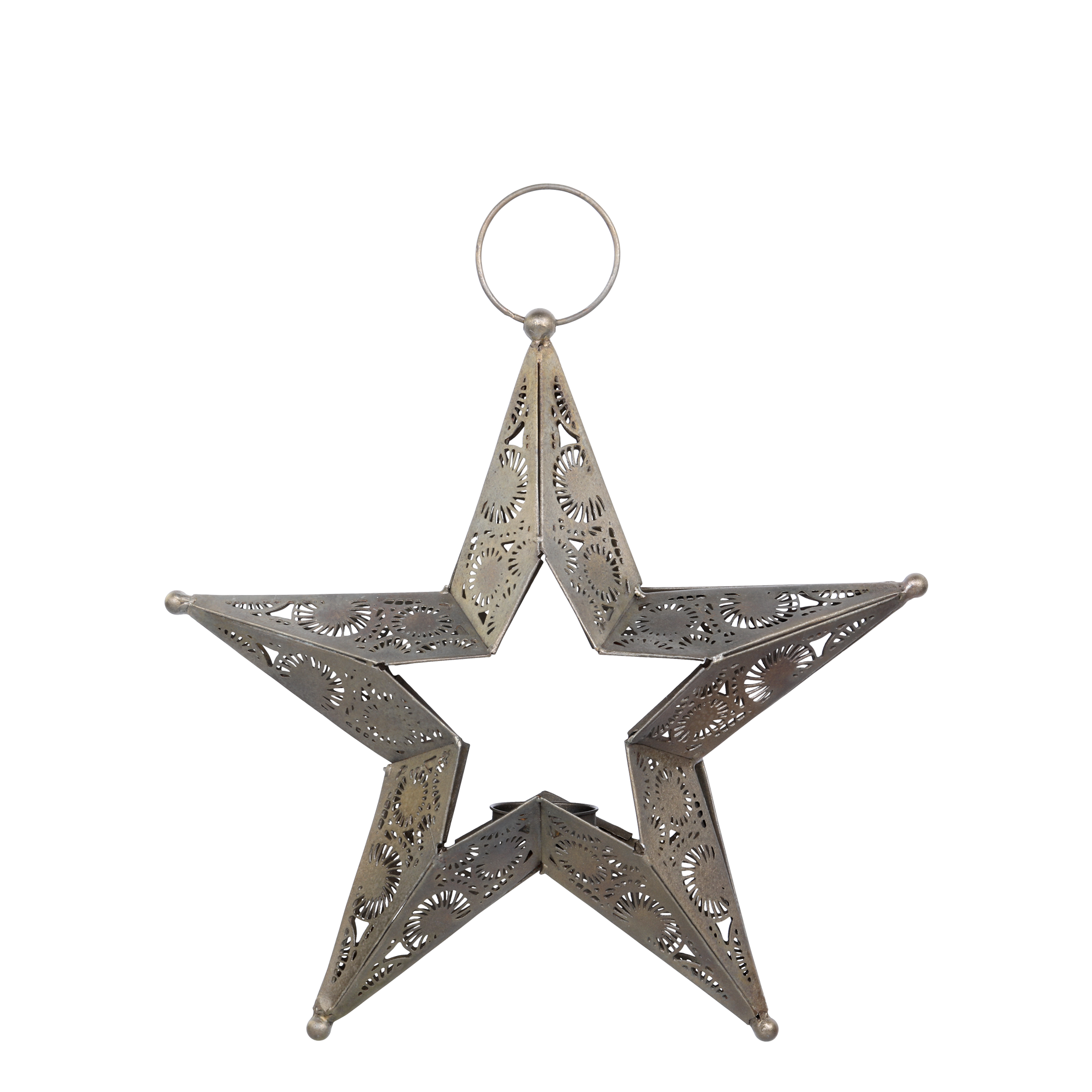 Stern für Teelichter als Dekoration, antique messing