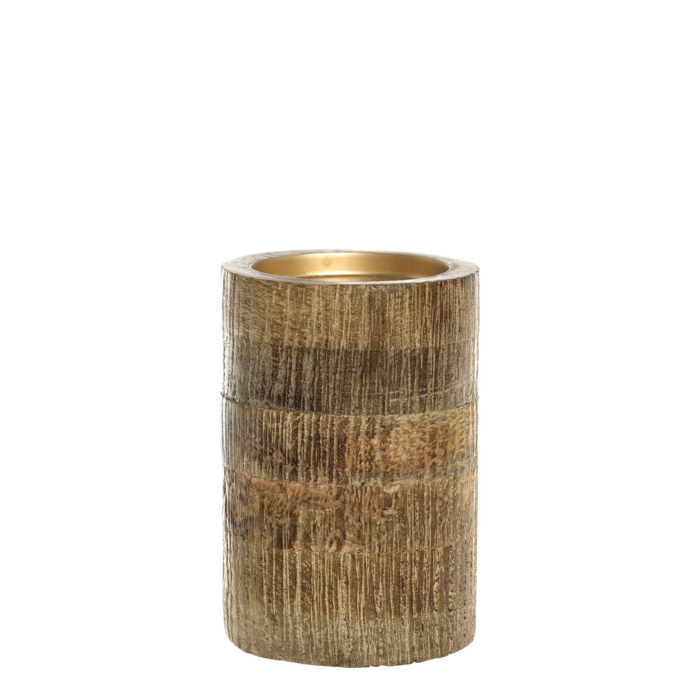 Kerzenständer für Stumpenkerzen aus Mangoholz, 15 cm hoch