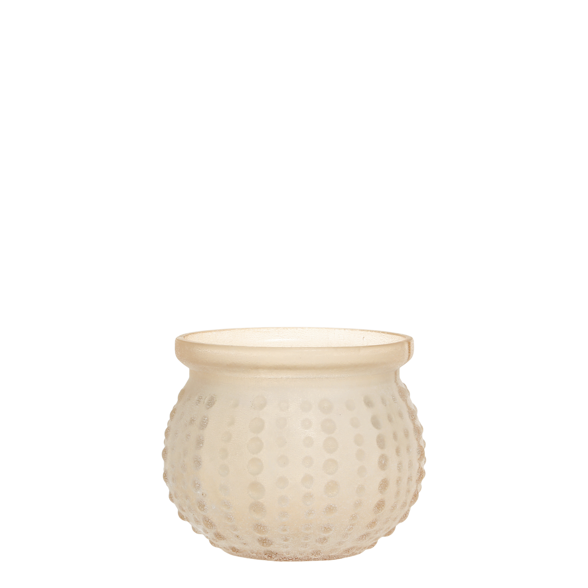Teelichthalter Glas Antique Rosa 7 cm hoch