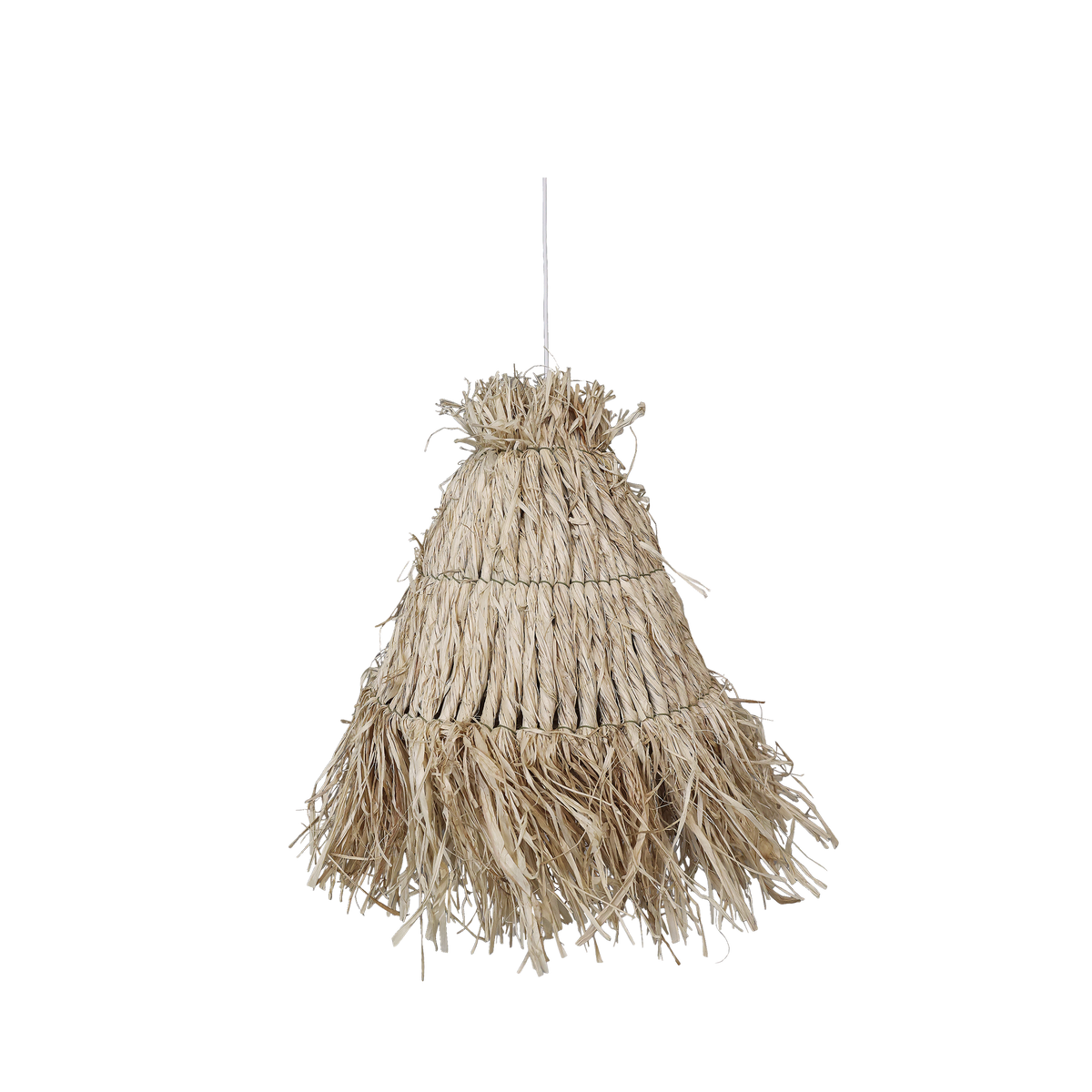 Lampenschirm aus Raffia natur 30 cm Durchmesser