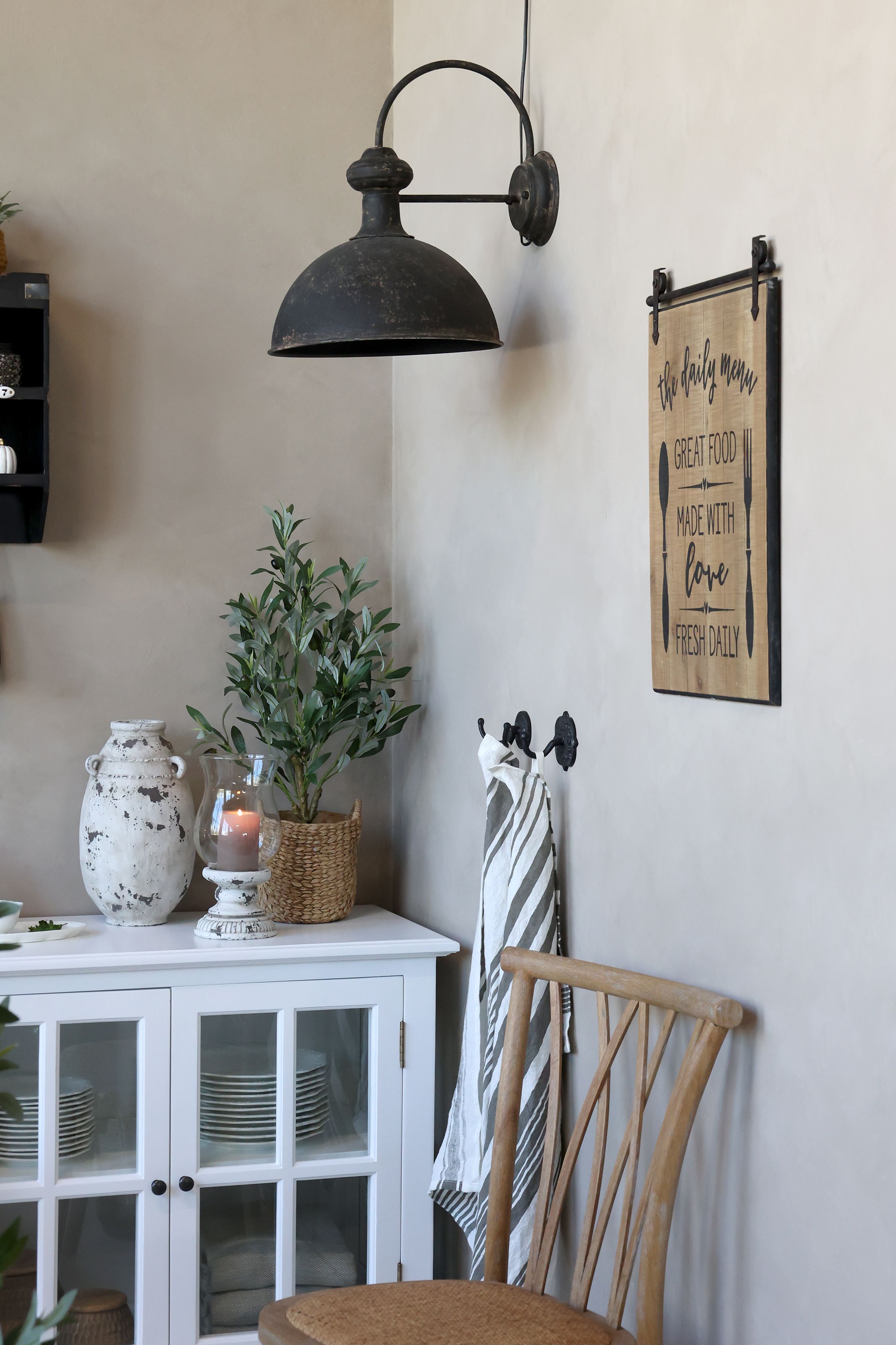 Wandleuchte Factory antik schwarz, Lampe für Wand