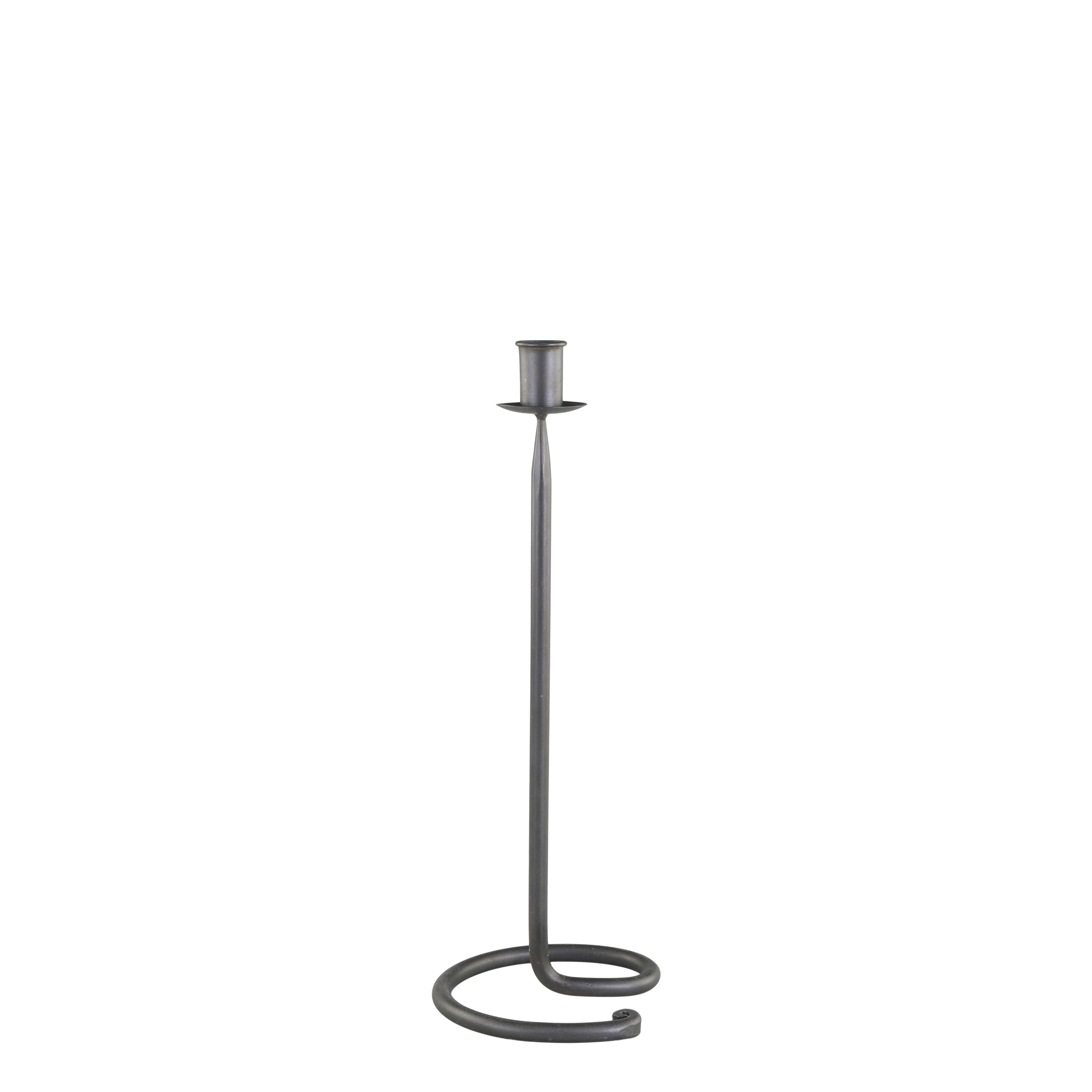 Kerzenständer aus Eisen, antik schwarz, 40 cm hoch
