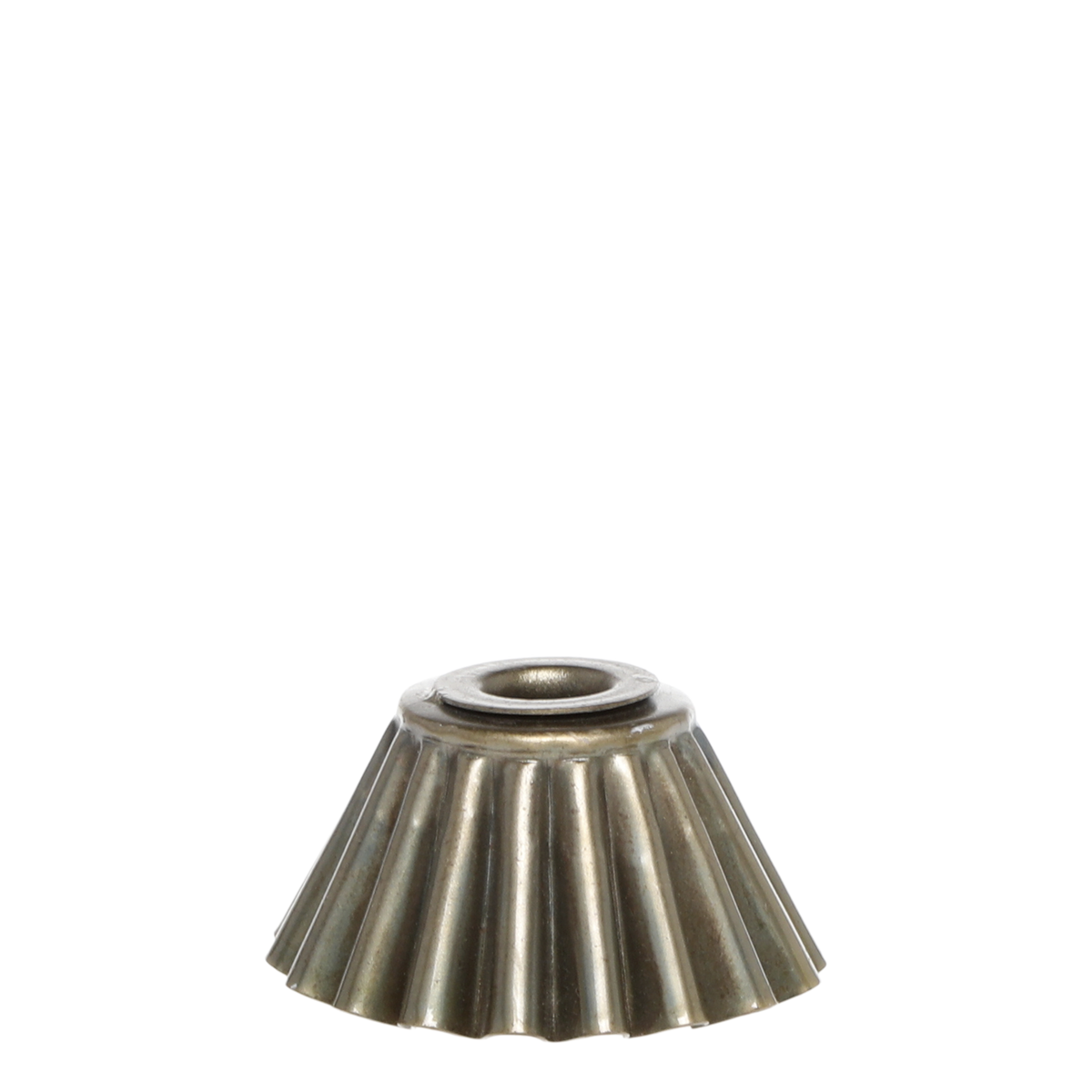 Kerzenständer für Stumpenkerzen, antik messing, Höhe 4 cm
