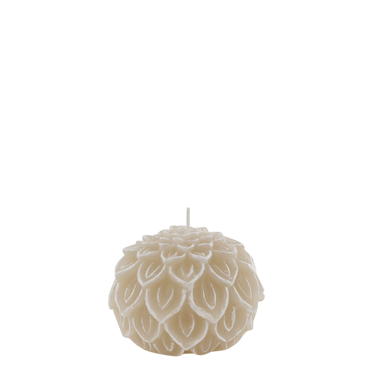 Vienne Stumpenkerze Seerose in Creme, 7x9 cm