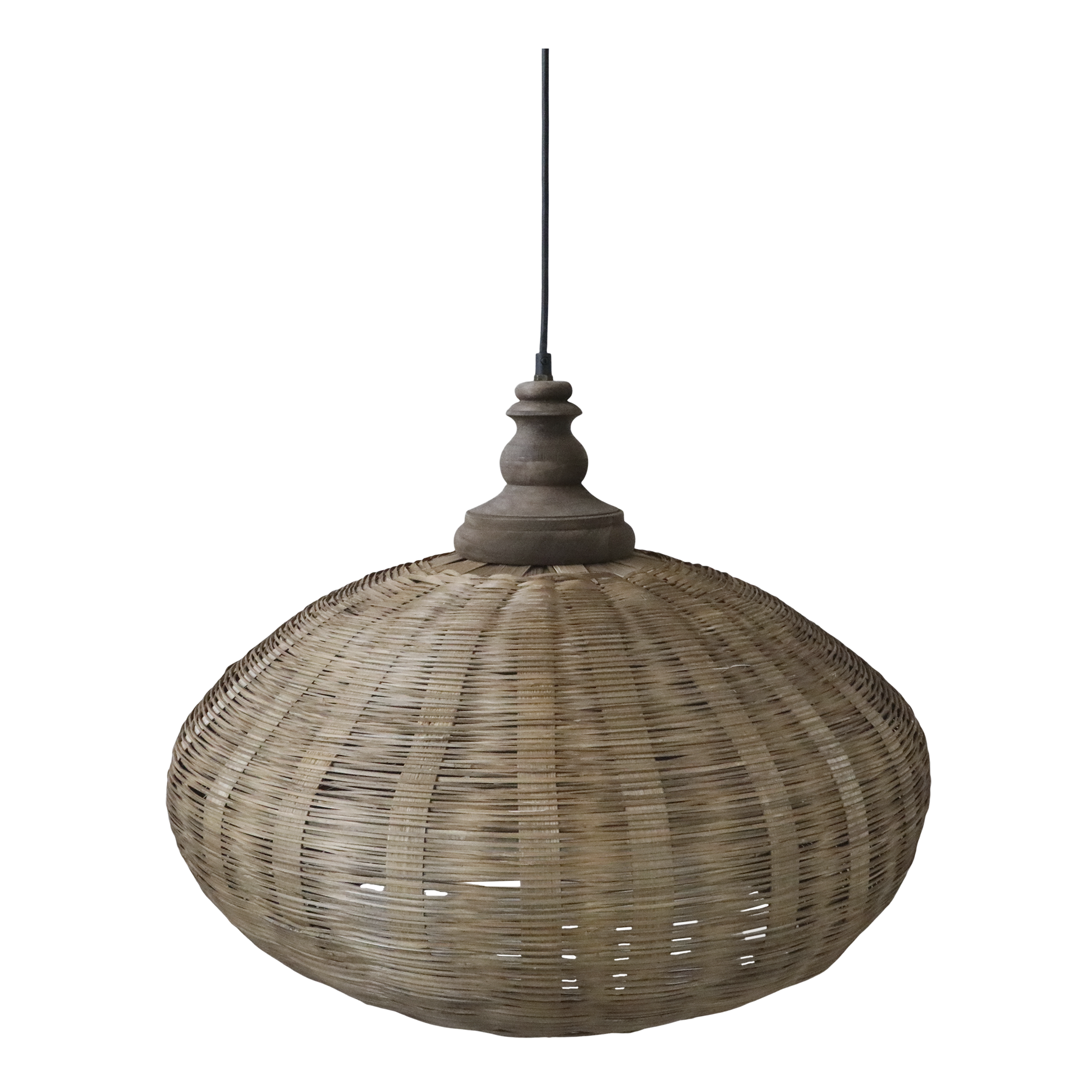 Lampe aus Rattangeflecht mit E27-Fassung, natur