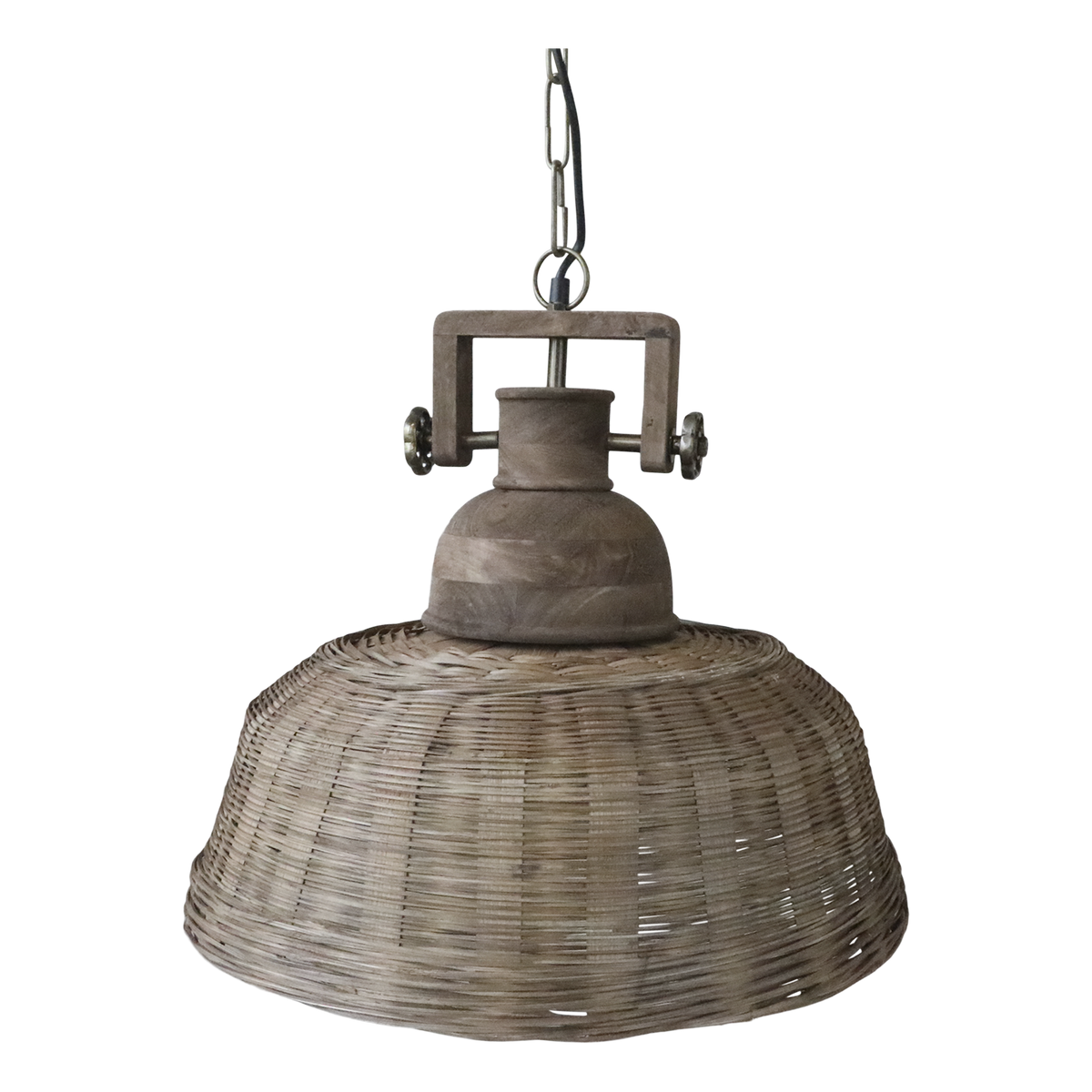 Lampe aus Rattangeflecht, natur, 50 cm Durchmesser
