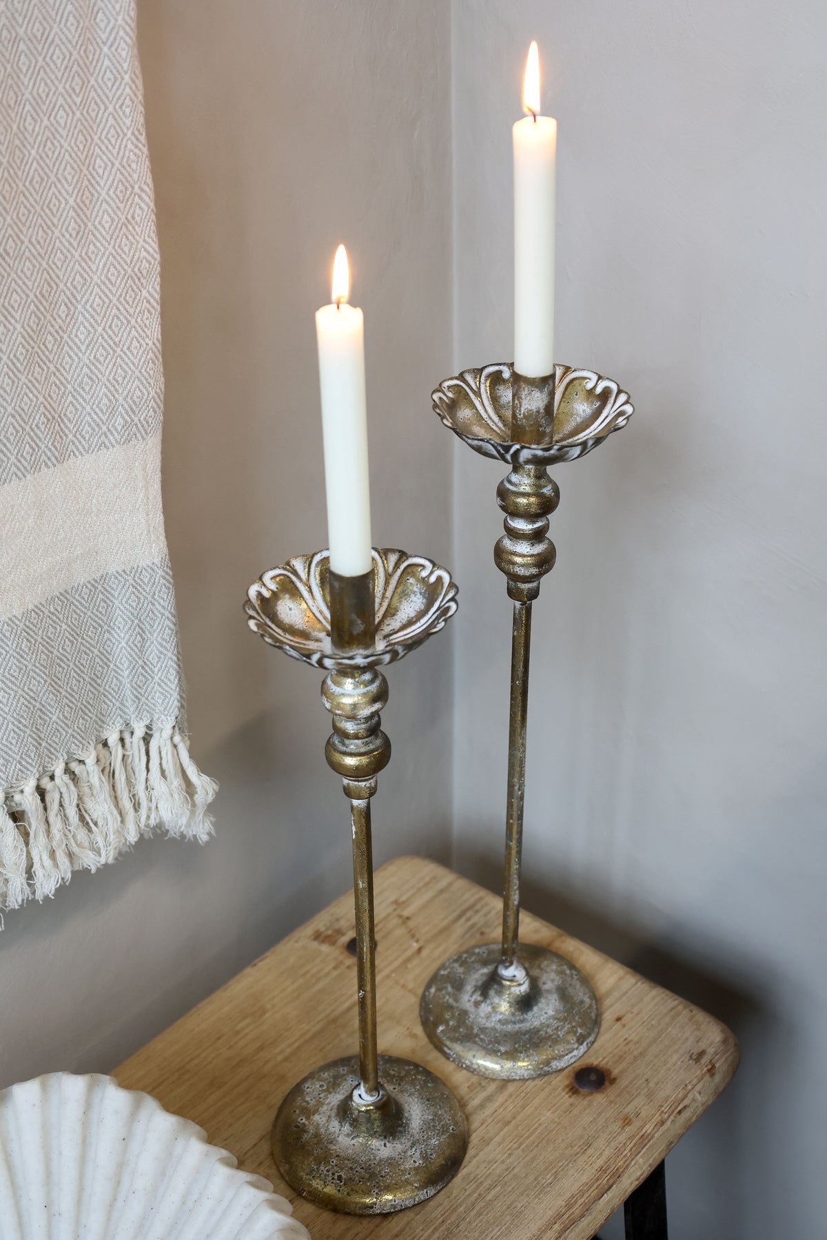 Kerzenständer Vire in Antique Messing, 45 cm hoch