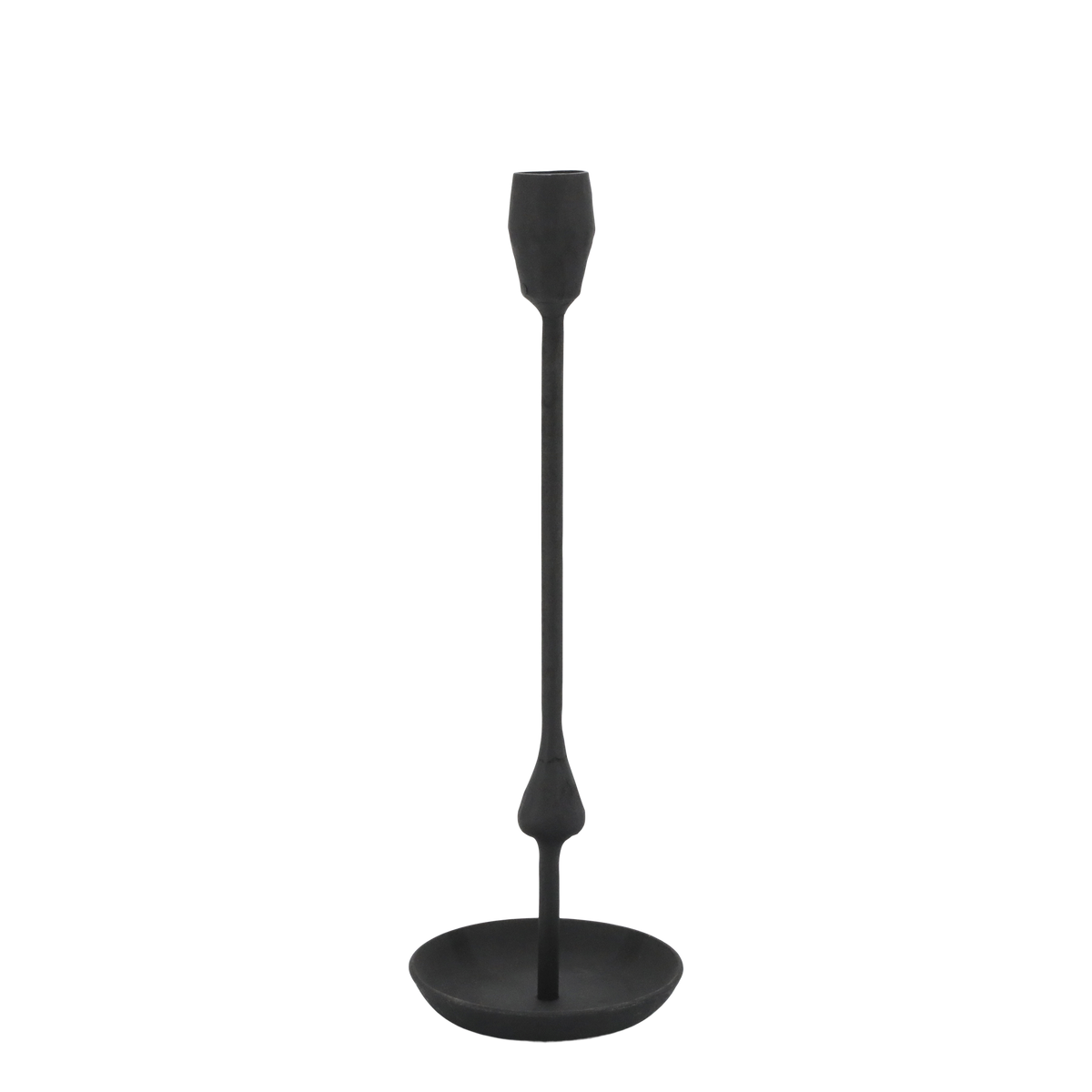 Kerzenständer aus Eisen, antik schwarz, 31 cm hoch