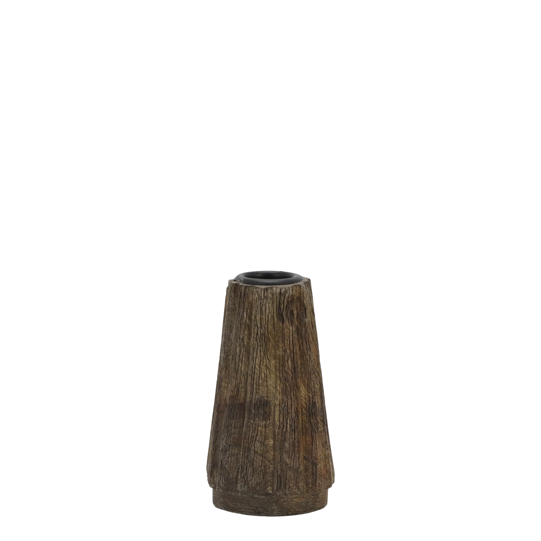 Kerzenständer aus Mangoholz und Eisen, 10,5 cm hoch