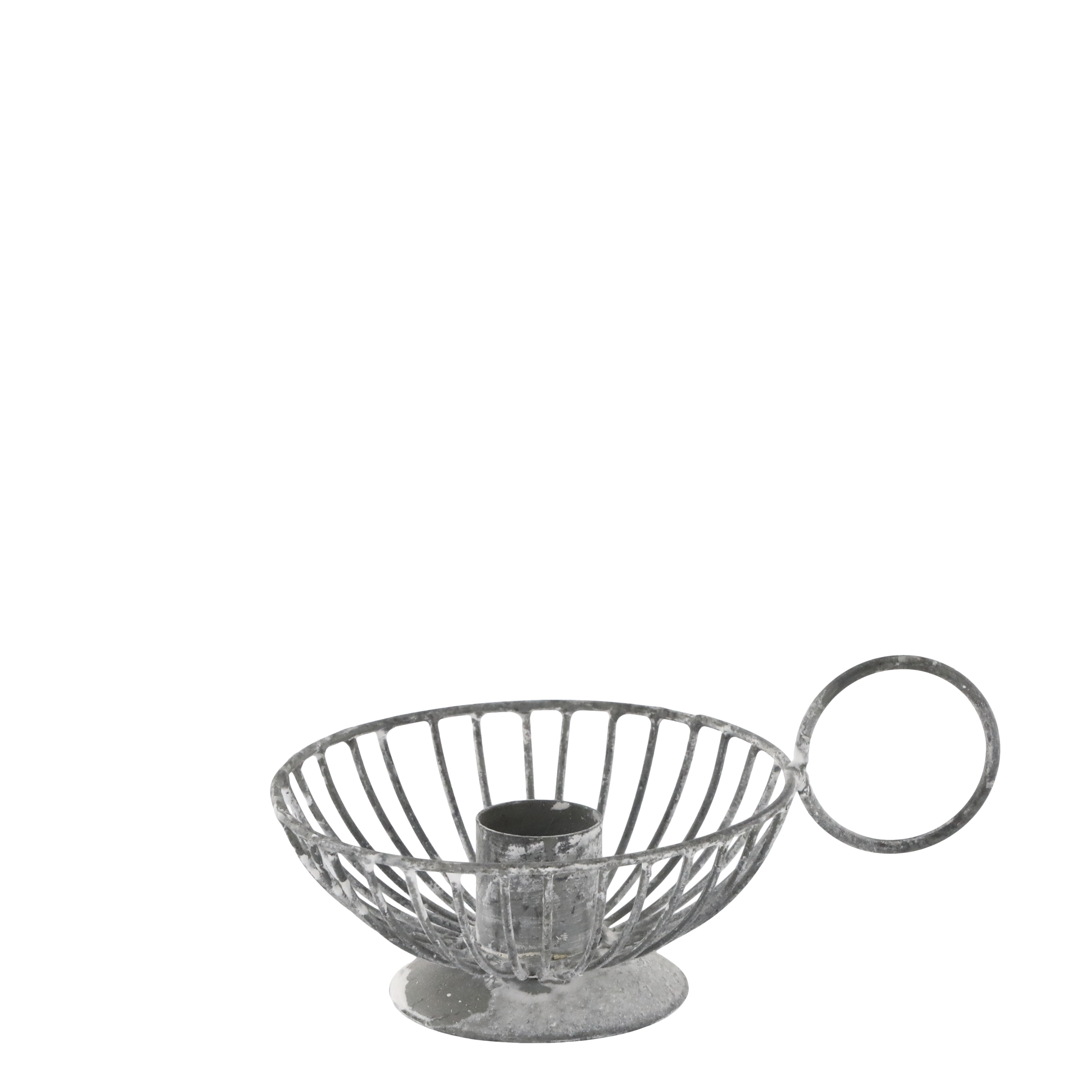 Kammerleuchter aus Eisen in Antique Zink