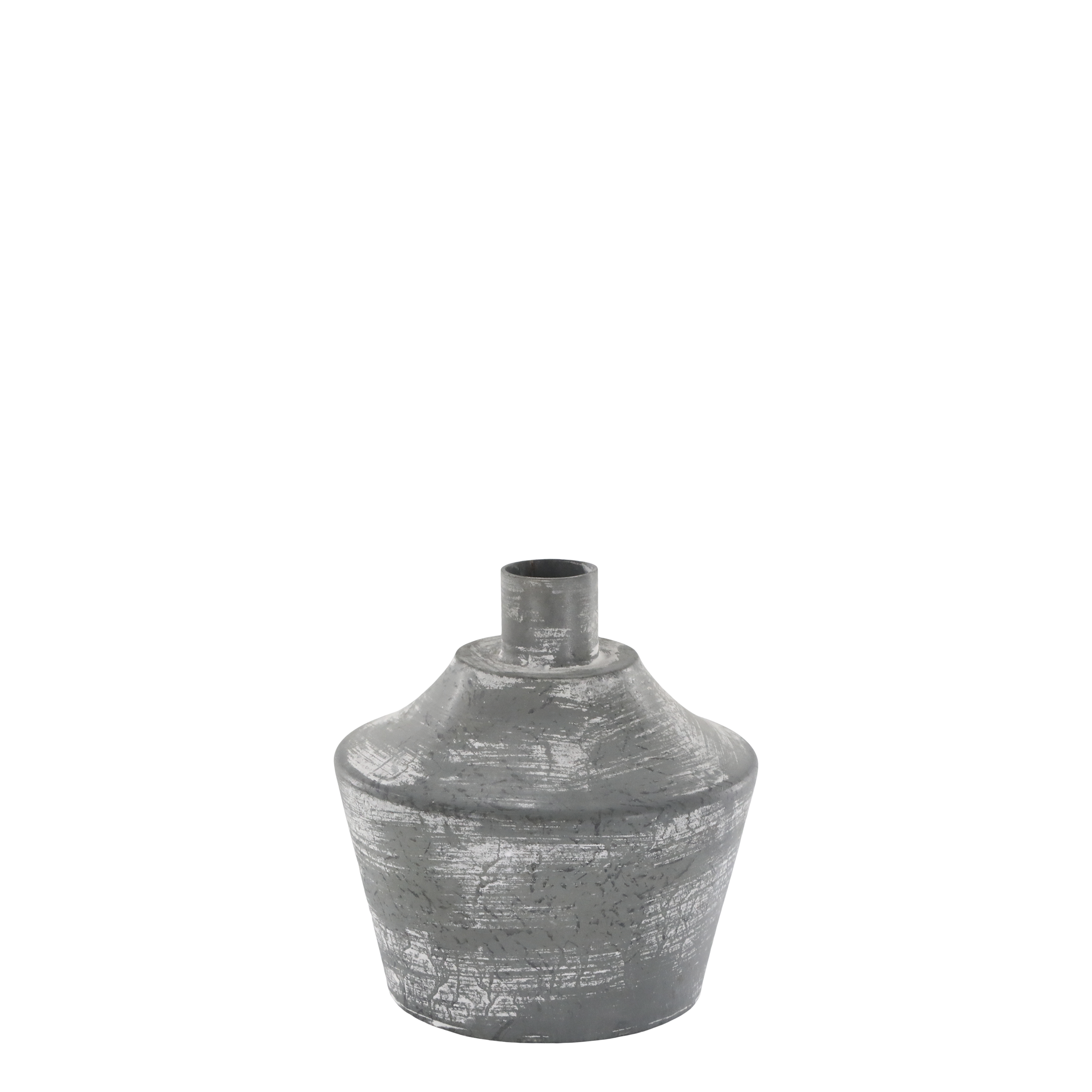 Kerzenständer aus Eisen, antik Zink, 12 cm hoch