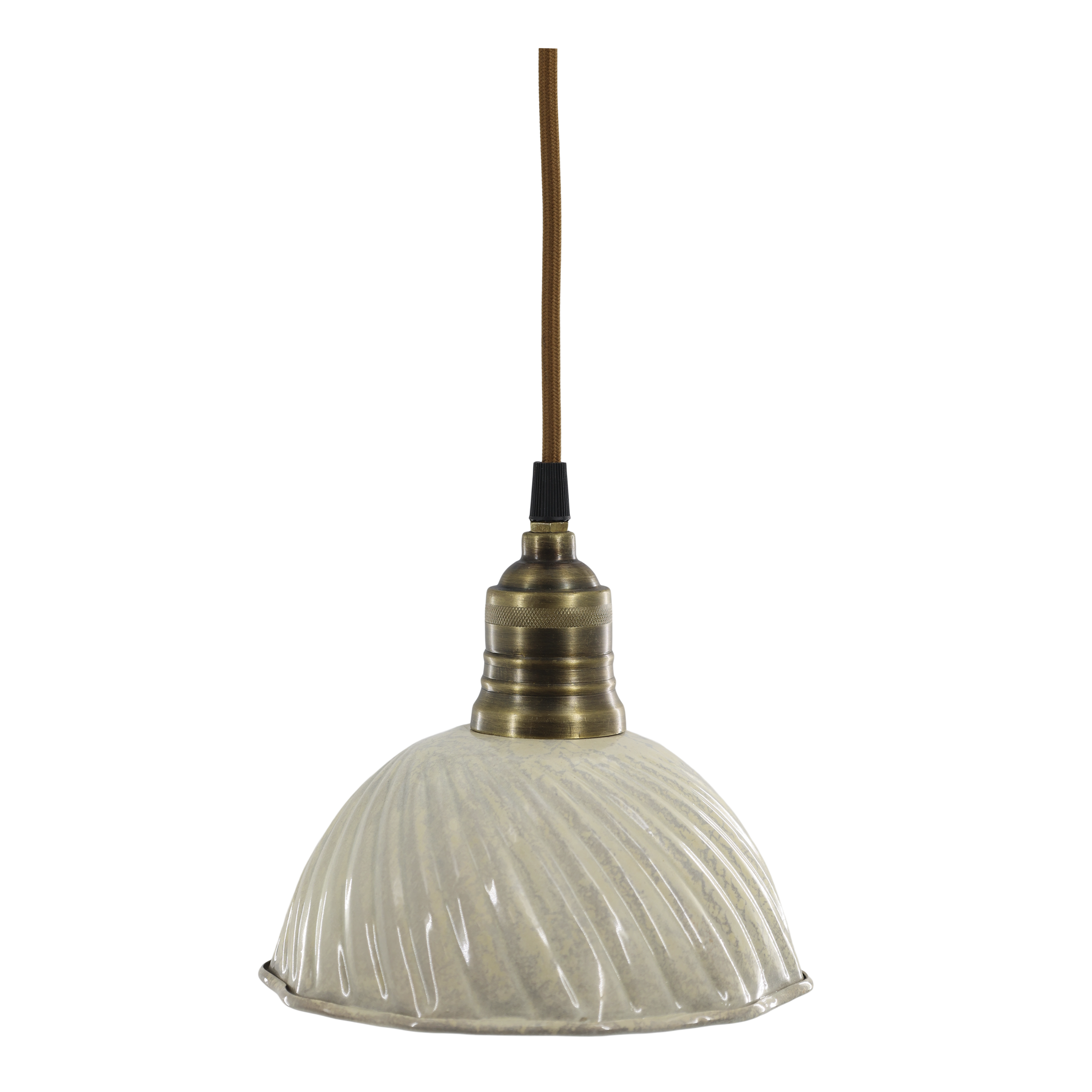 Lunel Lampe aus Emaille, creme, E27, 40W