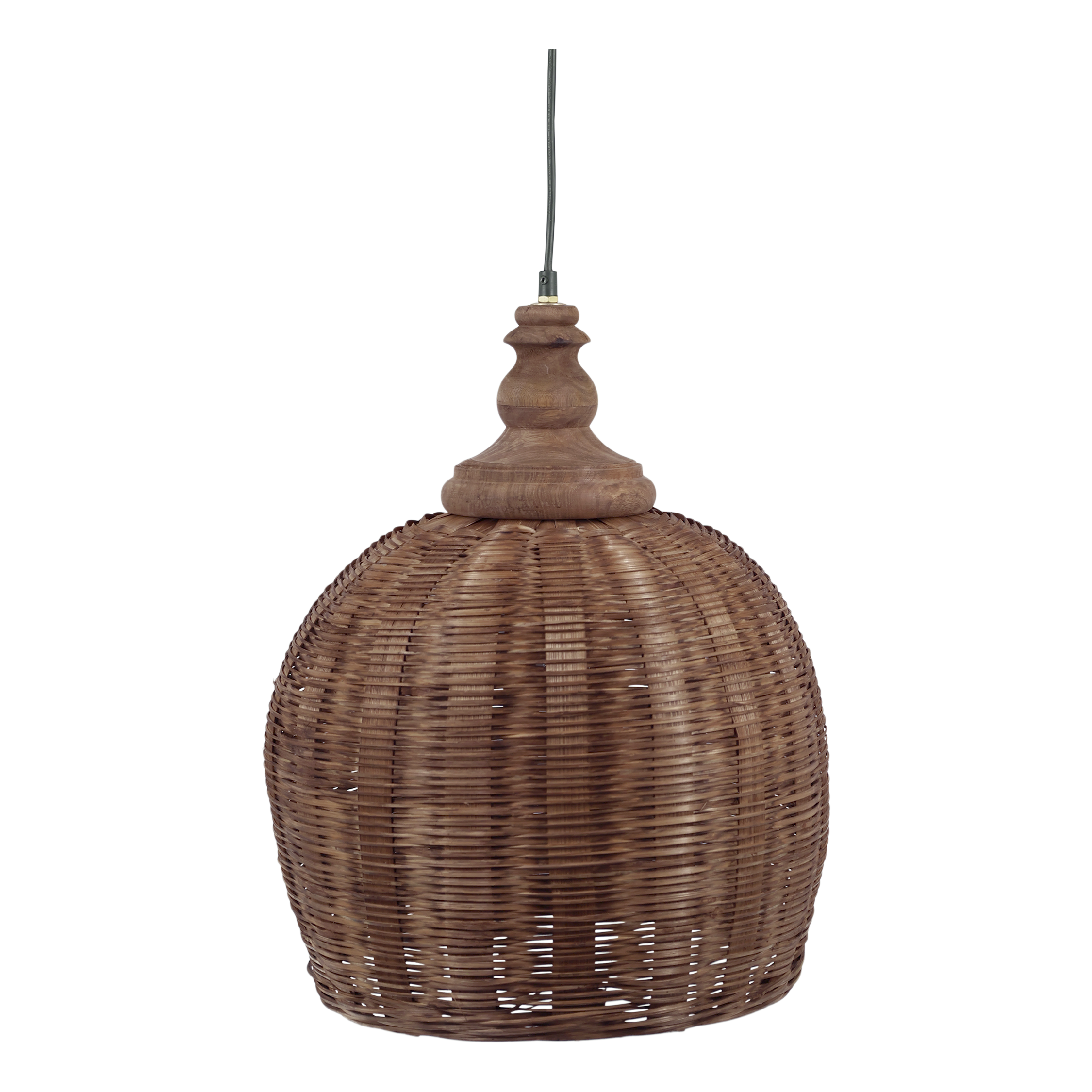 Lampe aus Rattangeflecht mit E27-Fassung, natur