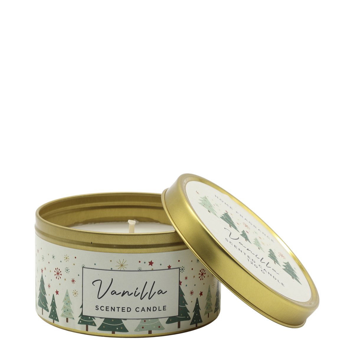 Duftkerze Vanilla aus Zinn, 5 cm hoch, 8 cm Durchmesser
