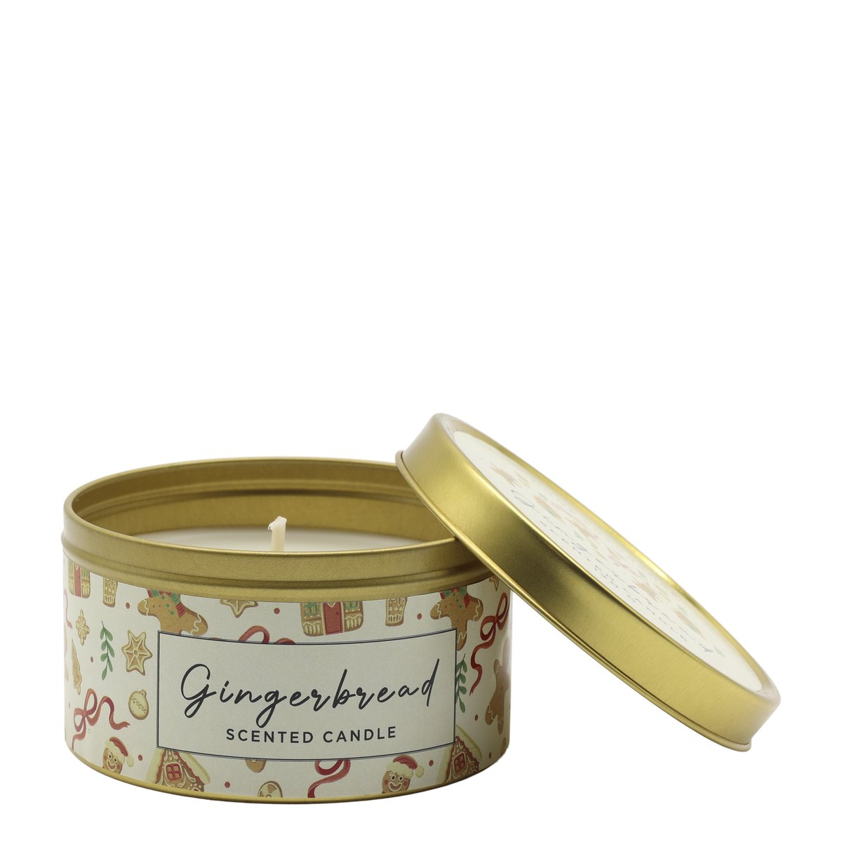 Duftkerze in Zinn mit Gingerbread-Duft, 5 cm hoch