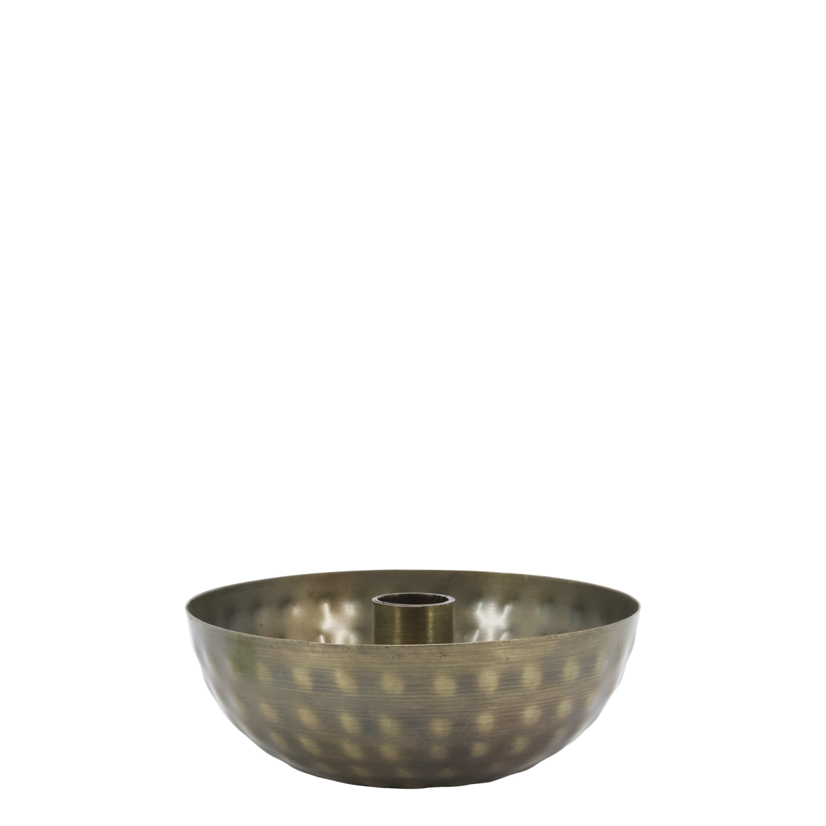 Kerzenständer aus Eisen, antik messing, Höhe 6 cm