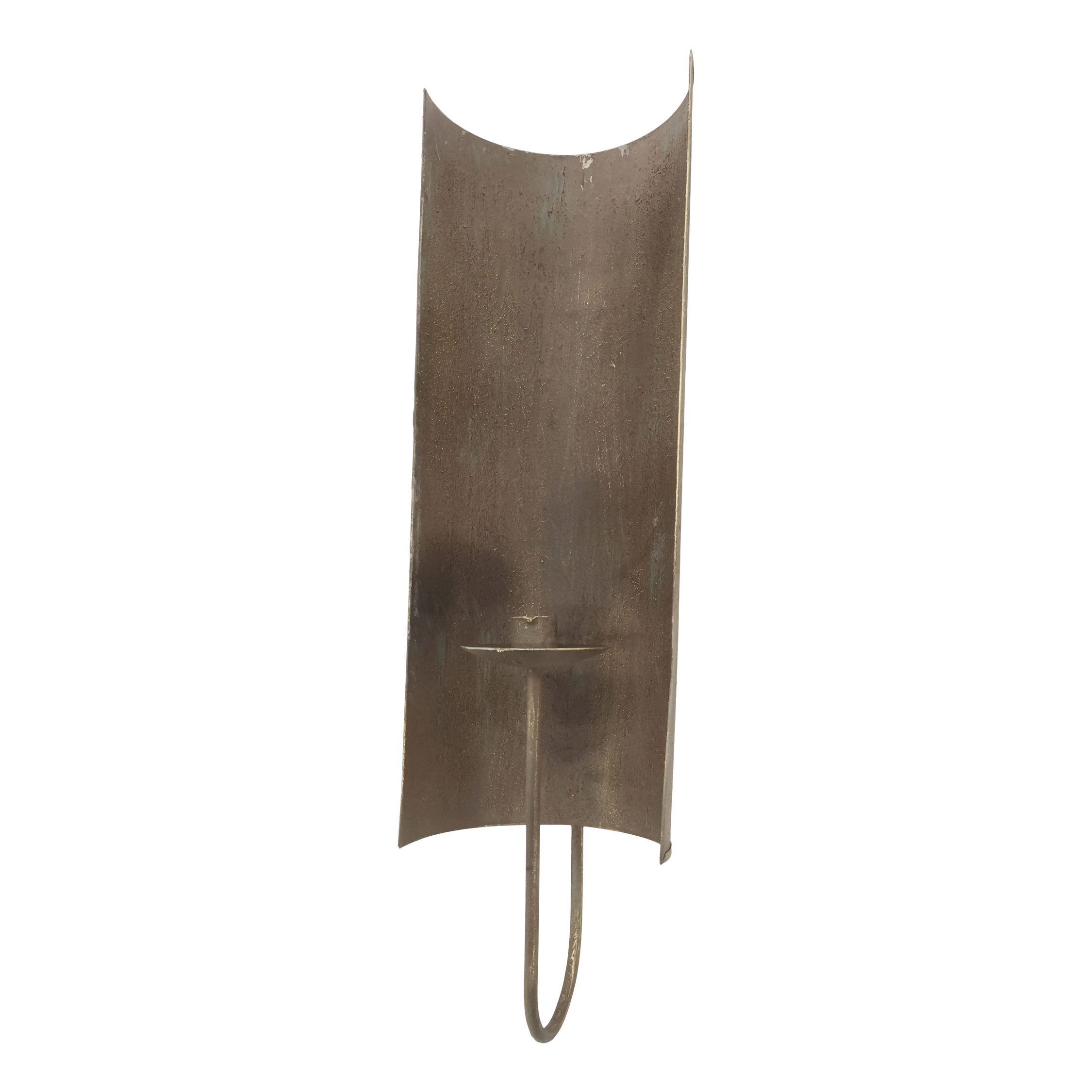 Kerzenhalter für die Wand aus Eisen, antik mokka