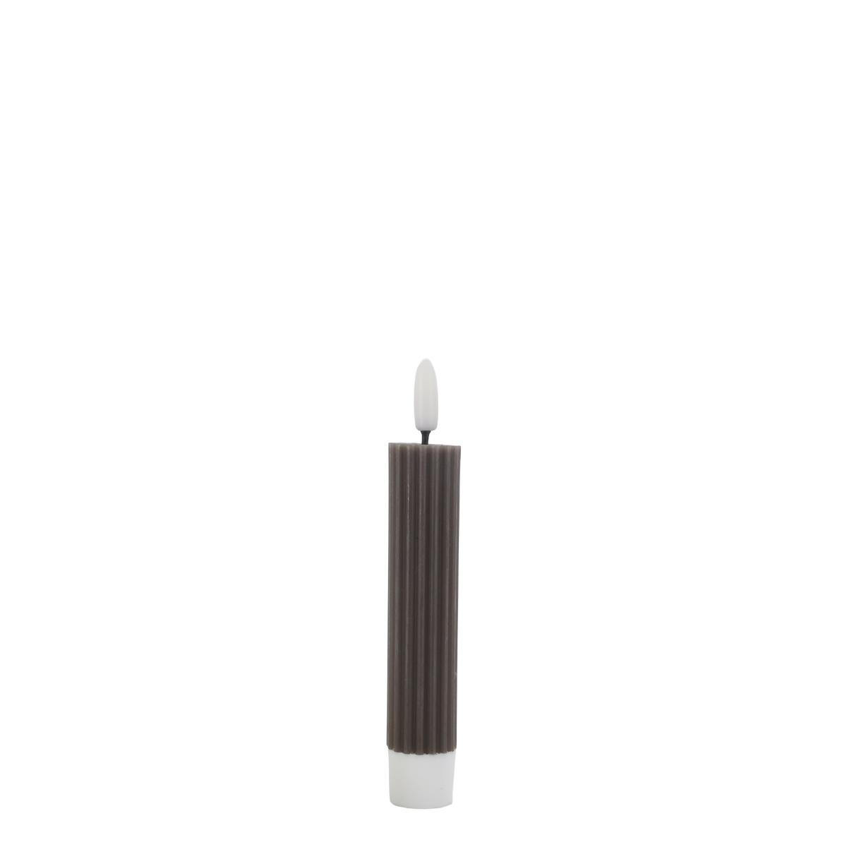 LED Stabkerzen mit Rillen im Set aus 2, 14 cm hoch