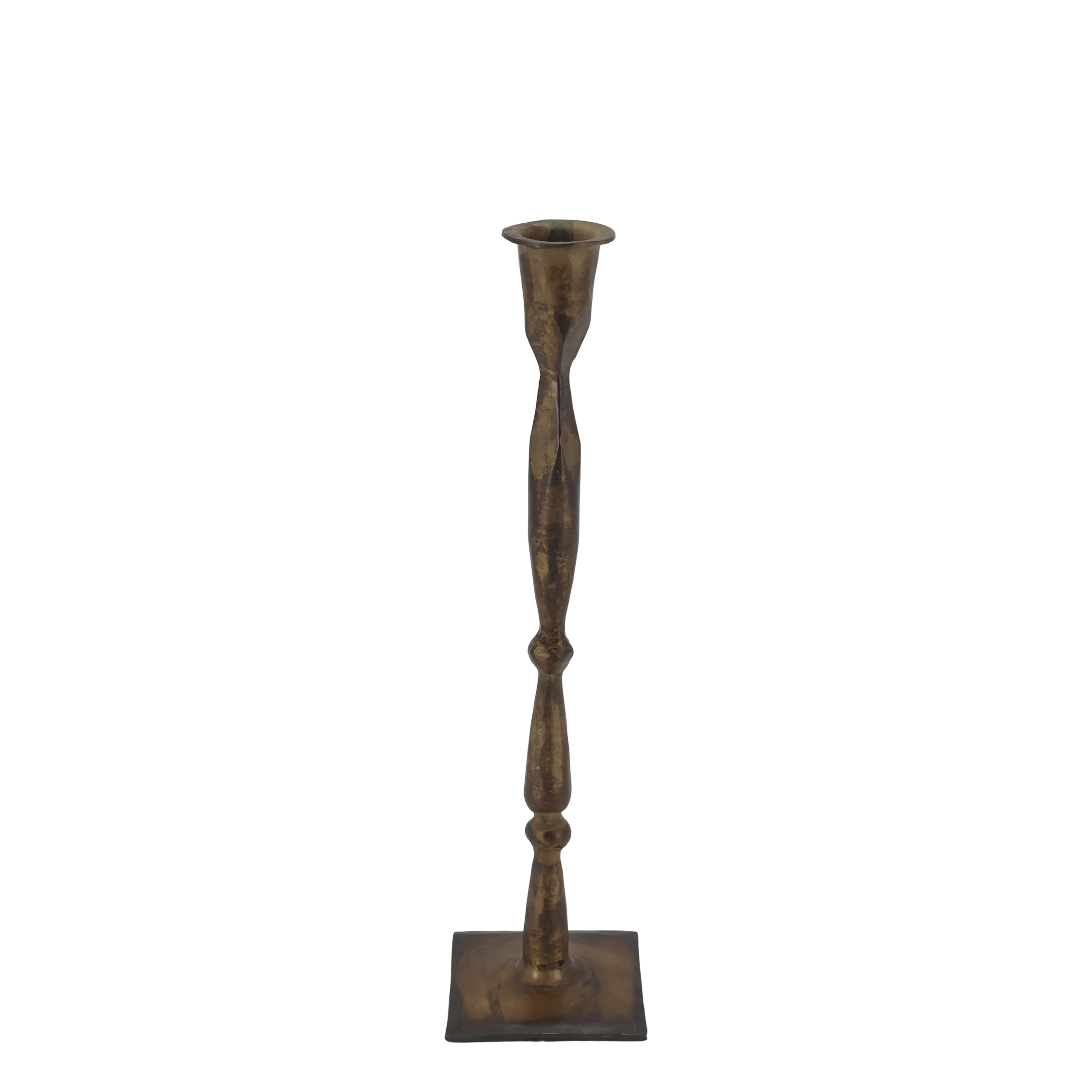 Kerzenständer aus Eisen, antik messing, 31 cm hoch