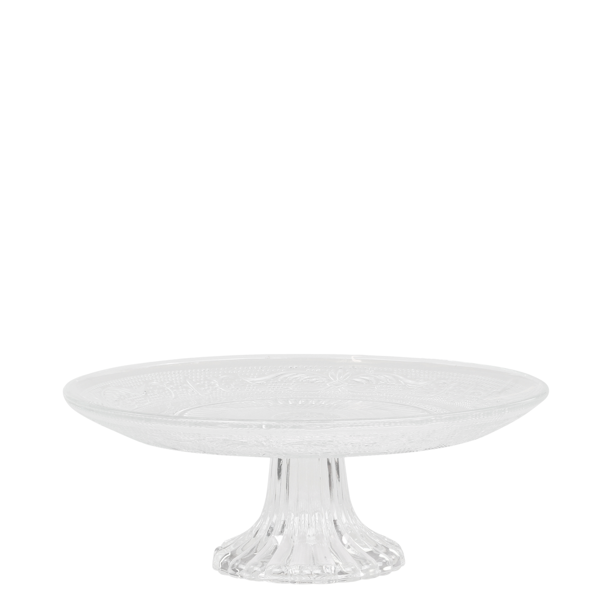Glasaufsatz mit Muster, 20 cm Durchmesser, klar