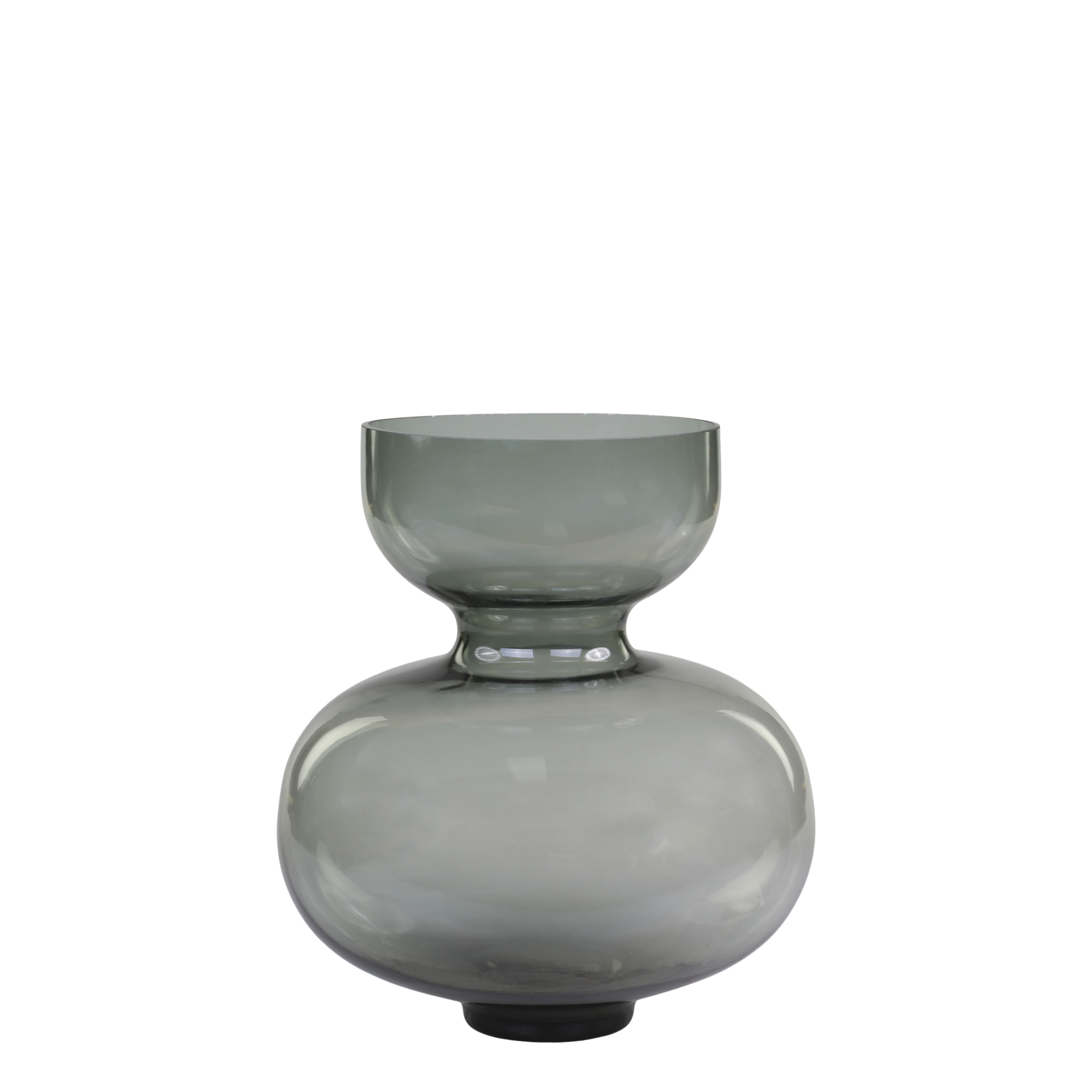 Vase aus Glas in Kohle, 24,5 cm hoch