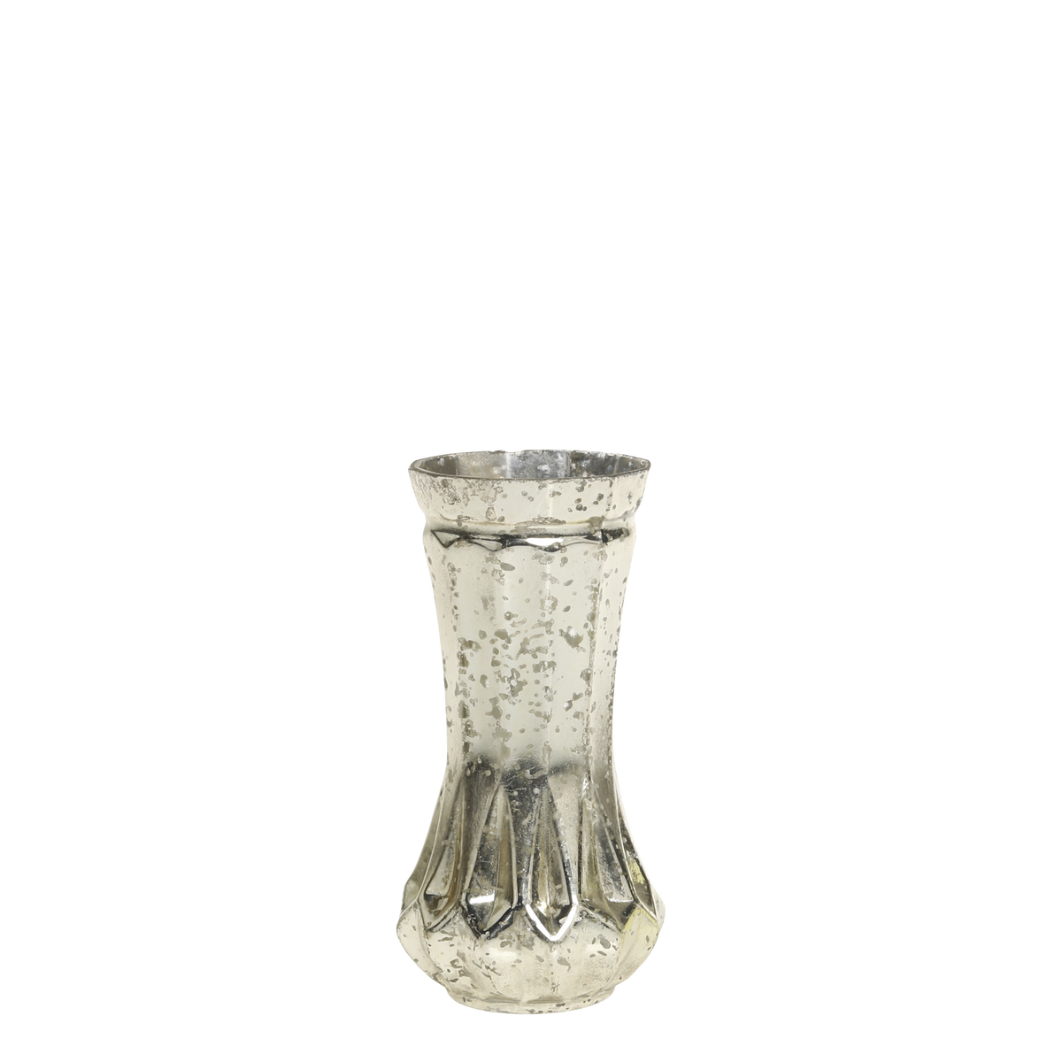 Vase aus Glas in Bauernsilber, 12,5 cm hoch