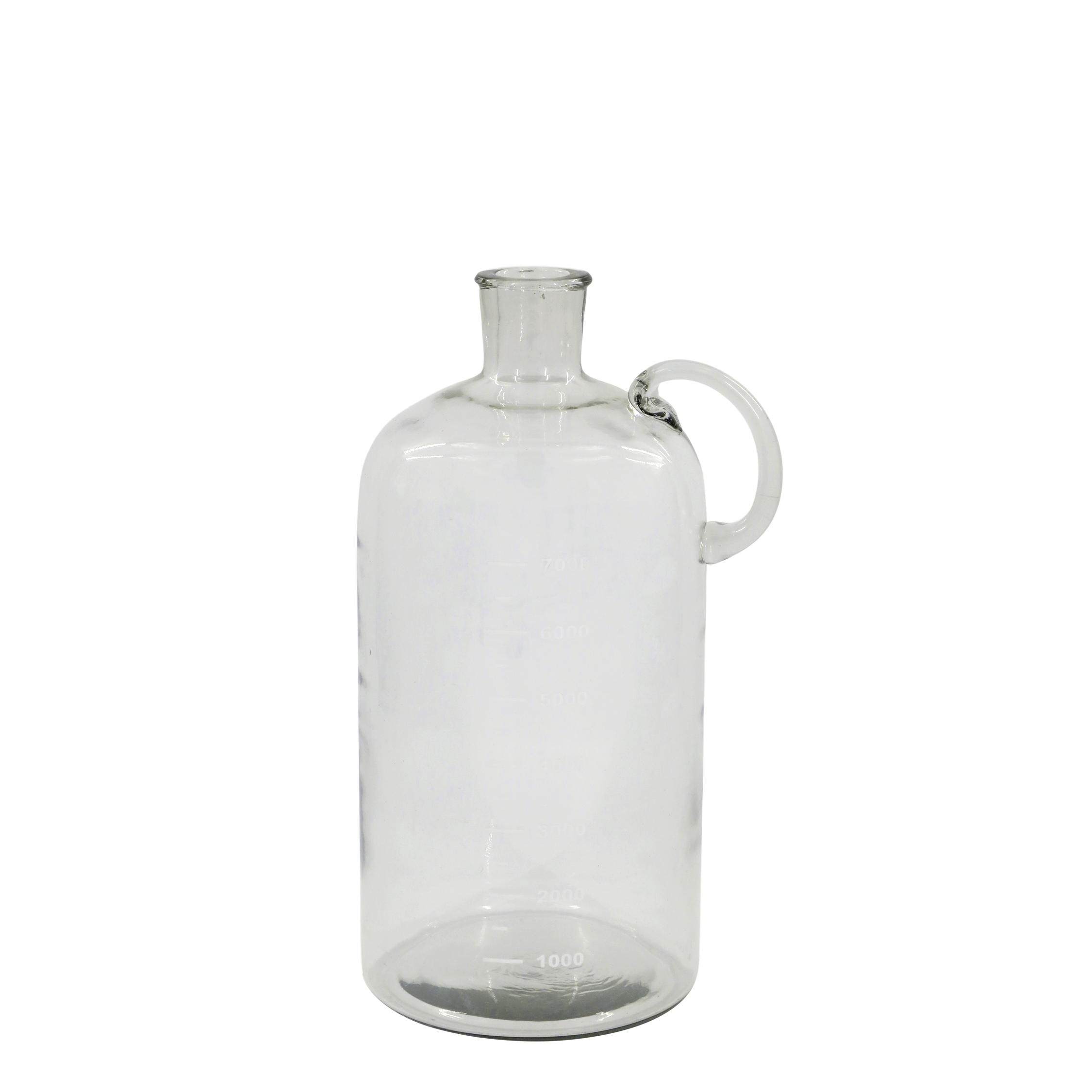 Vase aus Glas mit Messanzeige, 38 cm hoch