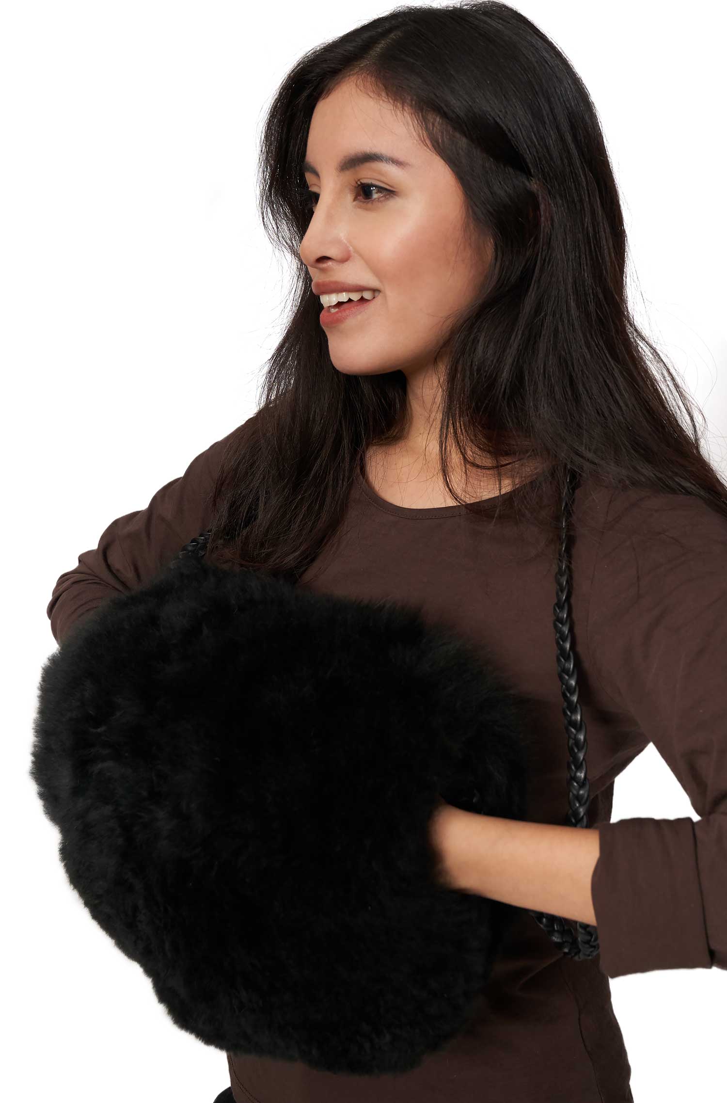 Alpaka Muff aus 100% Alpaka Fell