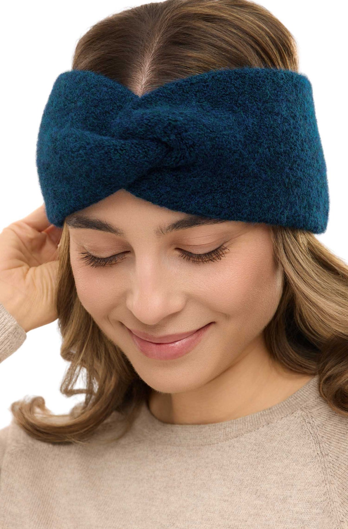Alpaka Stirnband LOLA mit Twist