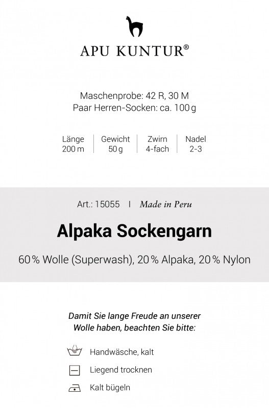 Alpaka Sockengarn MULTICOLOUR | 1kg Kone