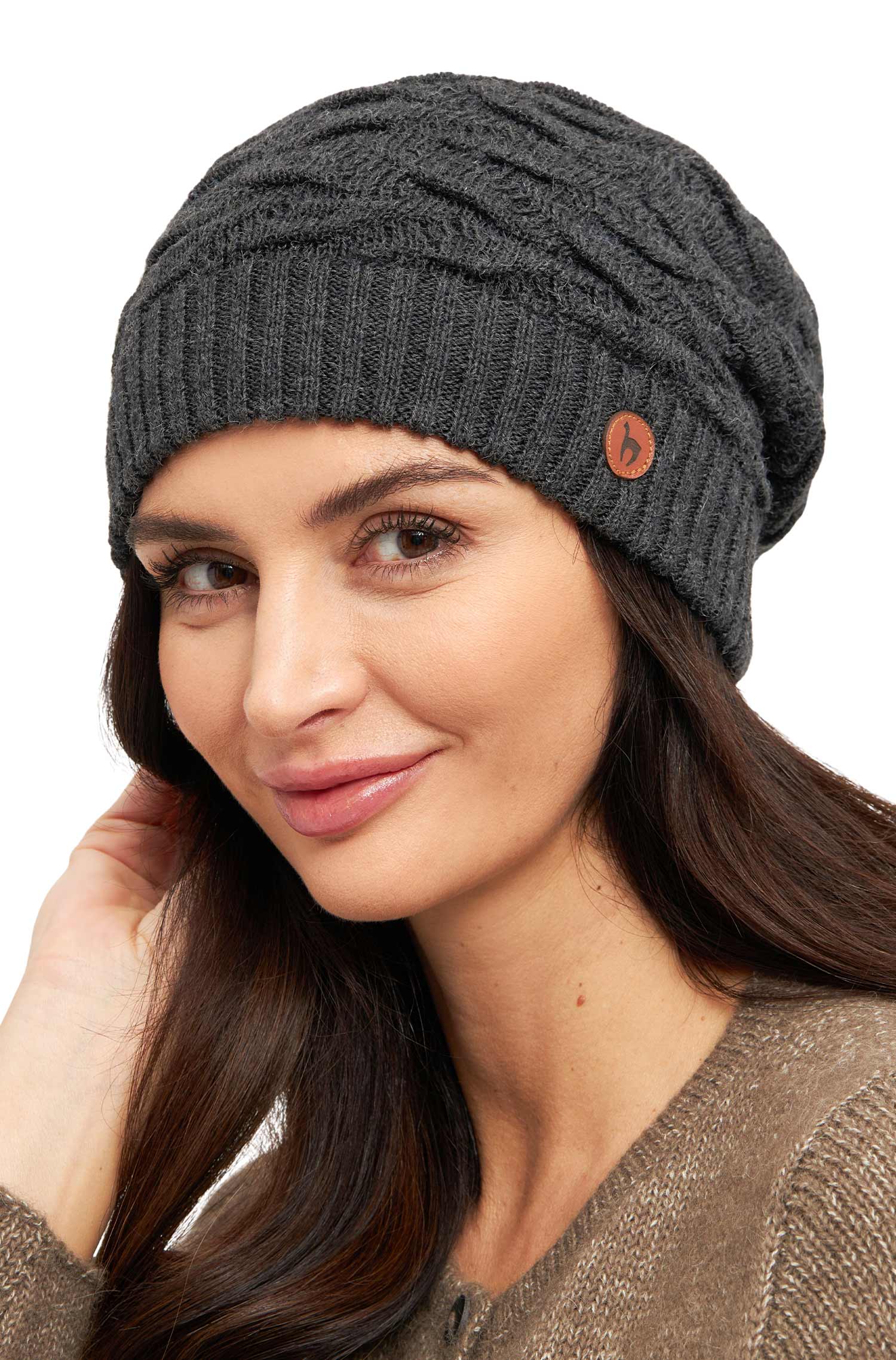 Alpaka Beret Mütze BIESEN aus 100% Baby Alpaka