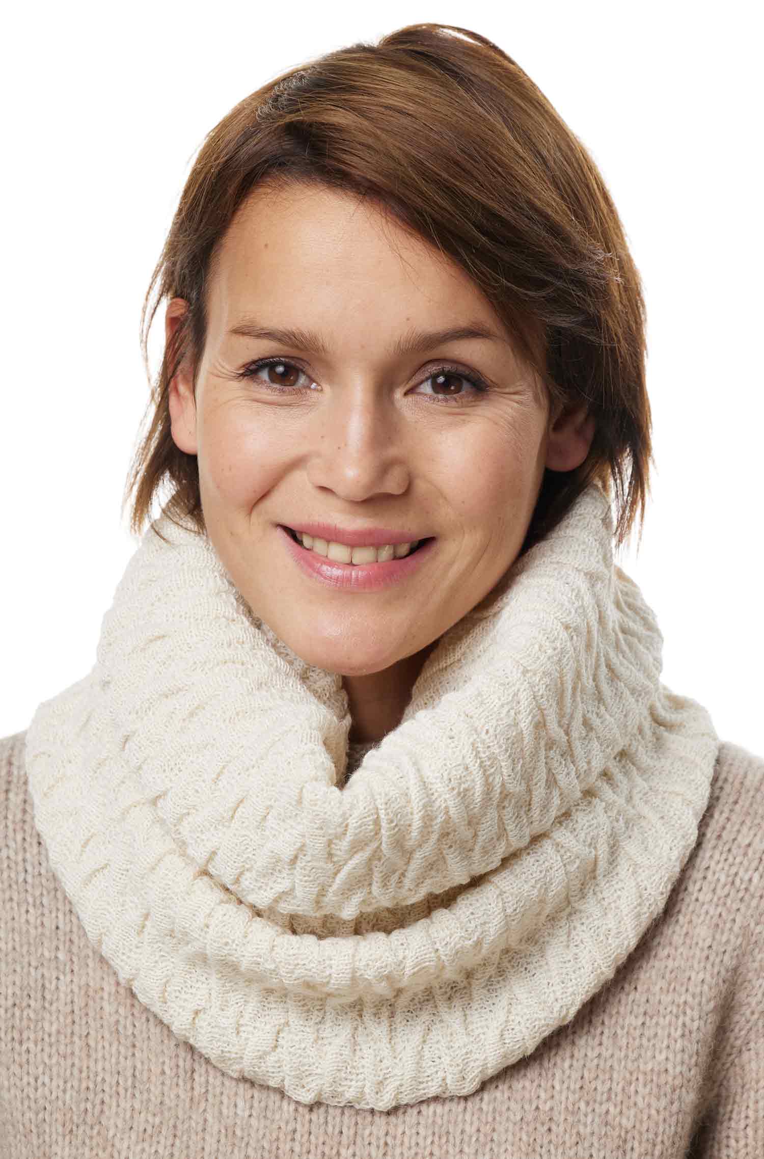 Écharpe à anneaux en alpaga PIÈCES en 100% bébé alpaga