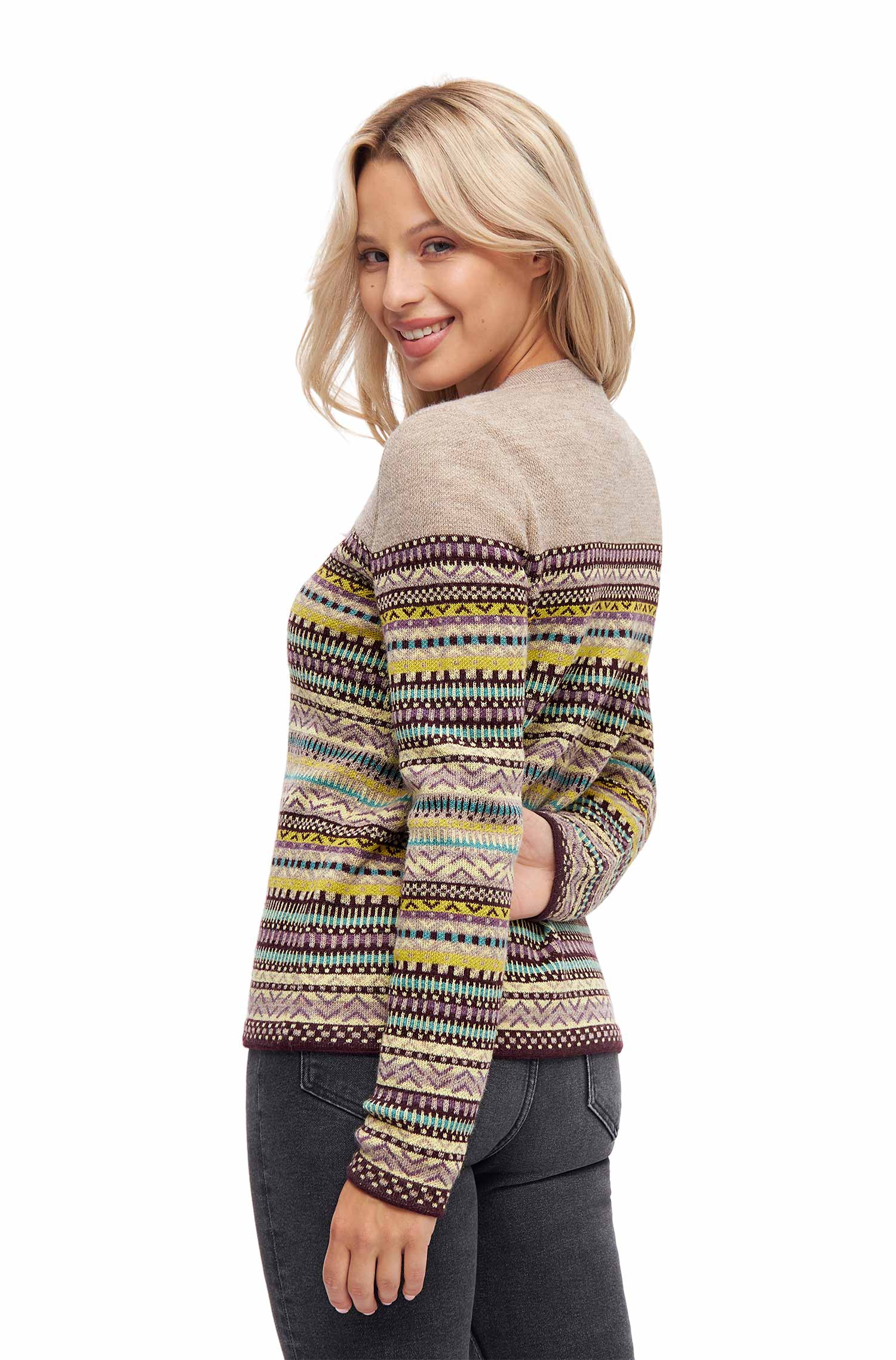Alpaka Cardigan DILAYA aus 100% Baby Alpaka
