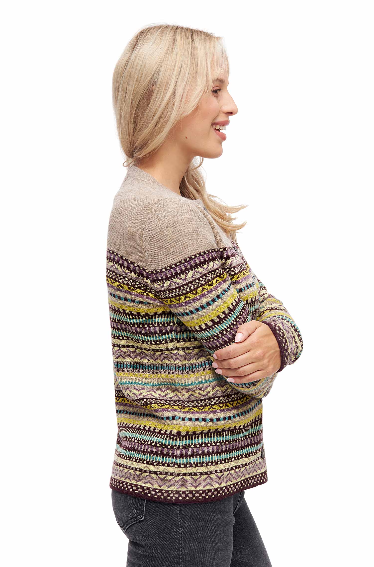 Alpaka Cardigan DILAYA aus 100% Baby Alpaka