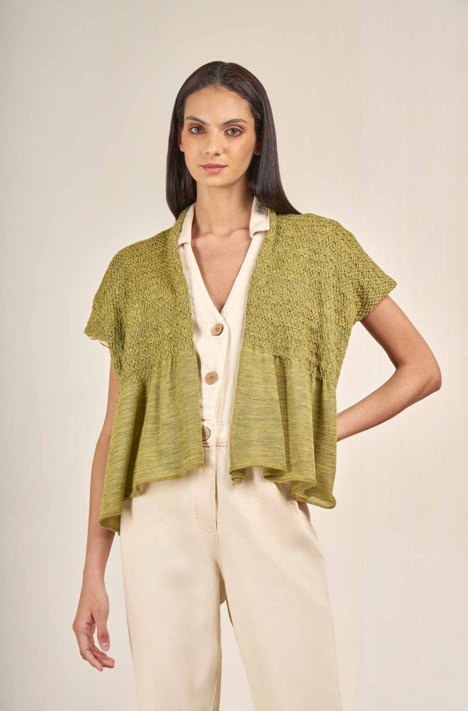 Alpaka Cardigan VISTA aus Alpaka-Seide-Mix