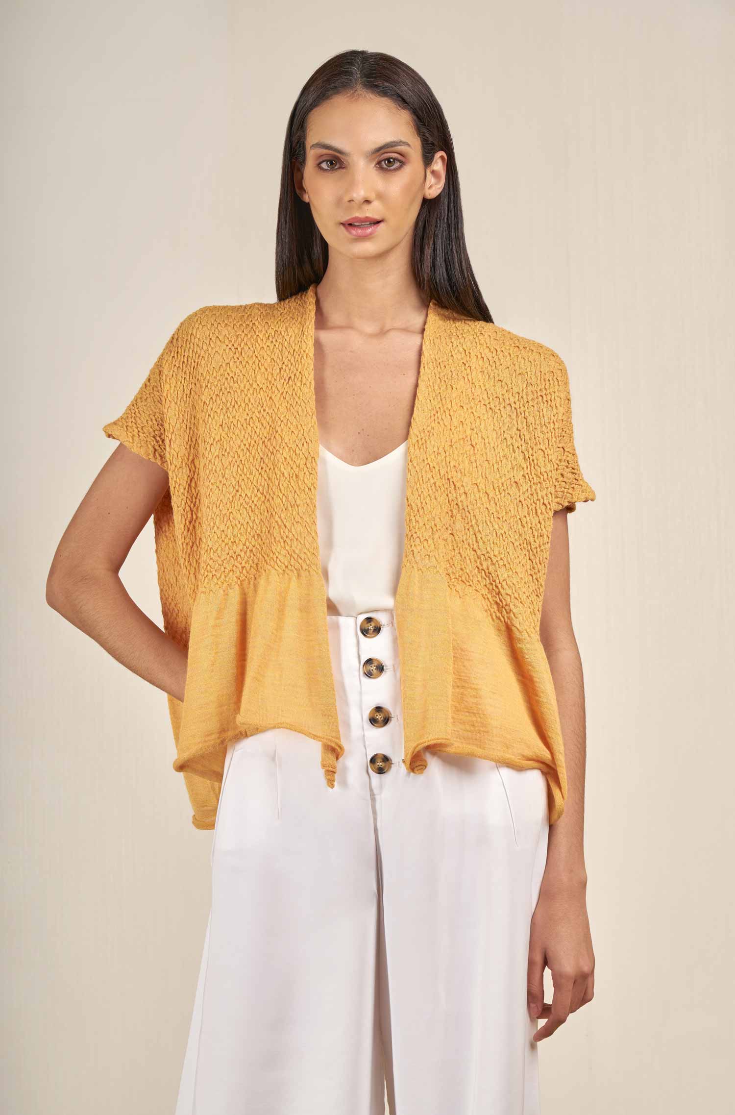 Alpaka Cardigan VISTA aus Alpaka-Seide-Mix