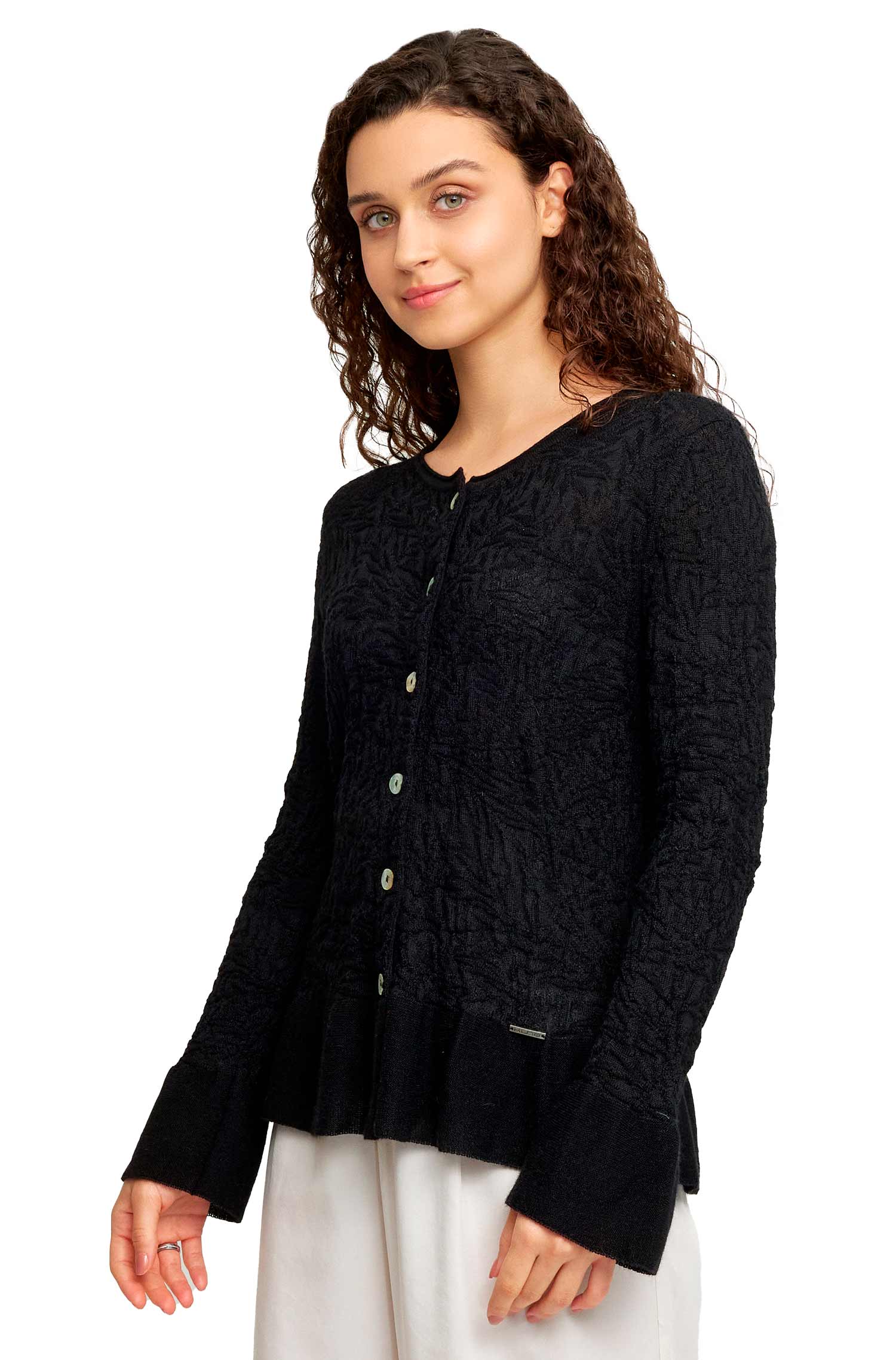 Alpaka Cardigan WAKEUP aus Baby Alpaka & Seide