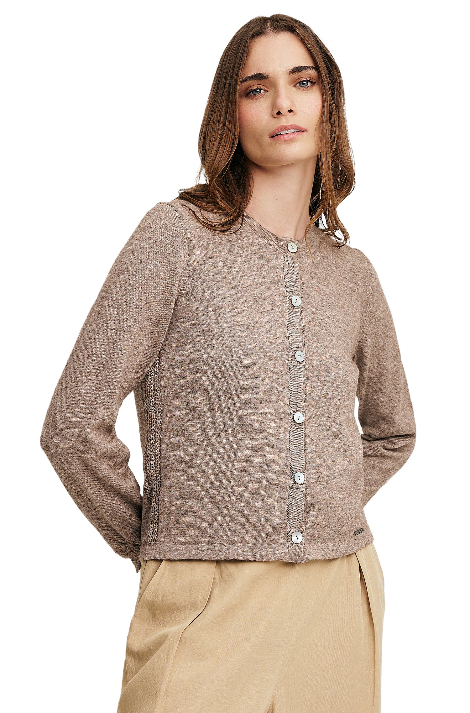 Alpaka Cardigan WANDERES aus Baby Alpaka Eco & Bio-Baumwolle