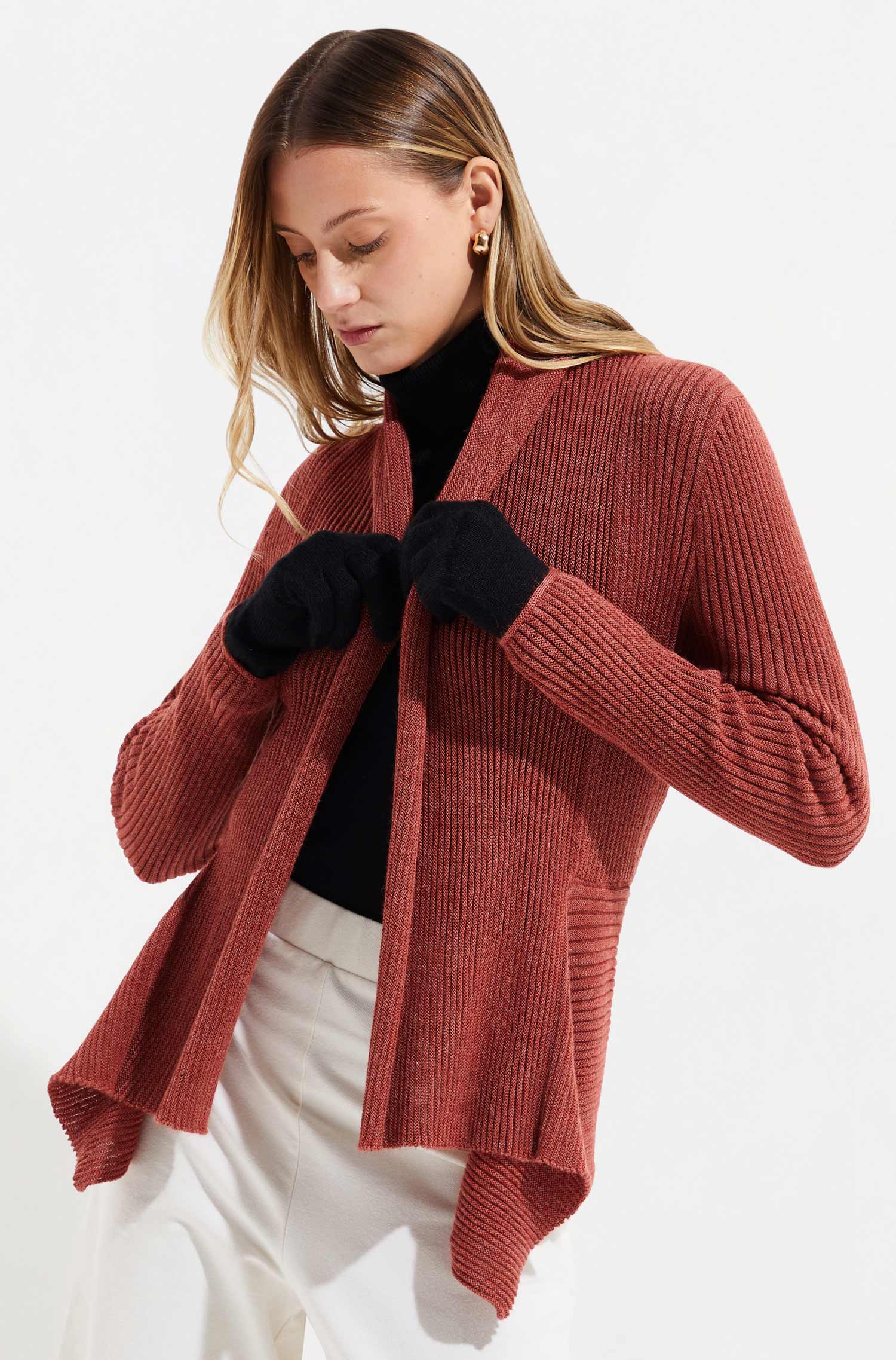 Alpaka Cardigan YZZIE aus Baby Alpaka & Seide