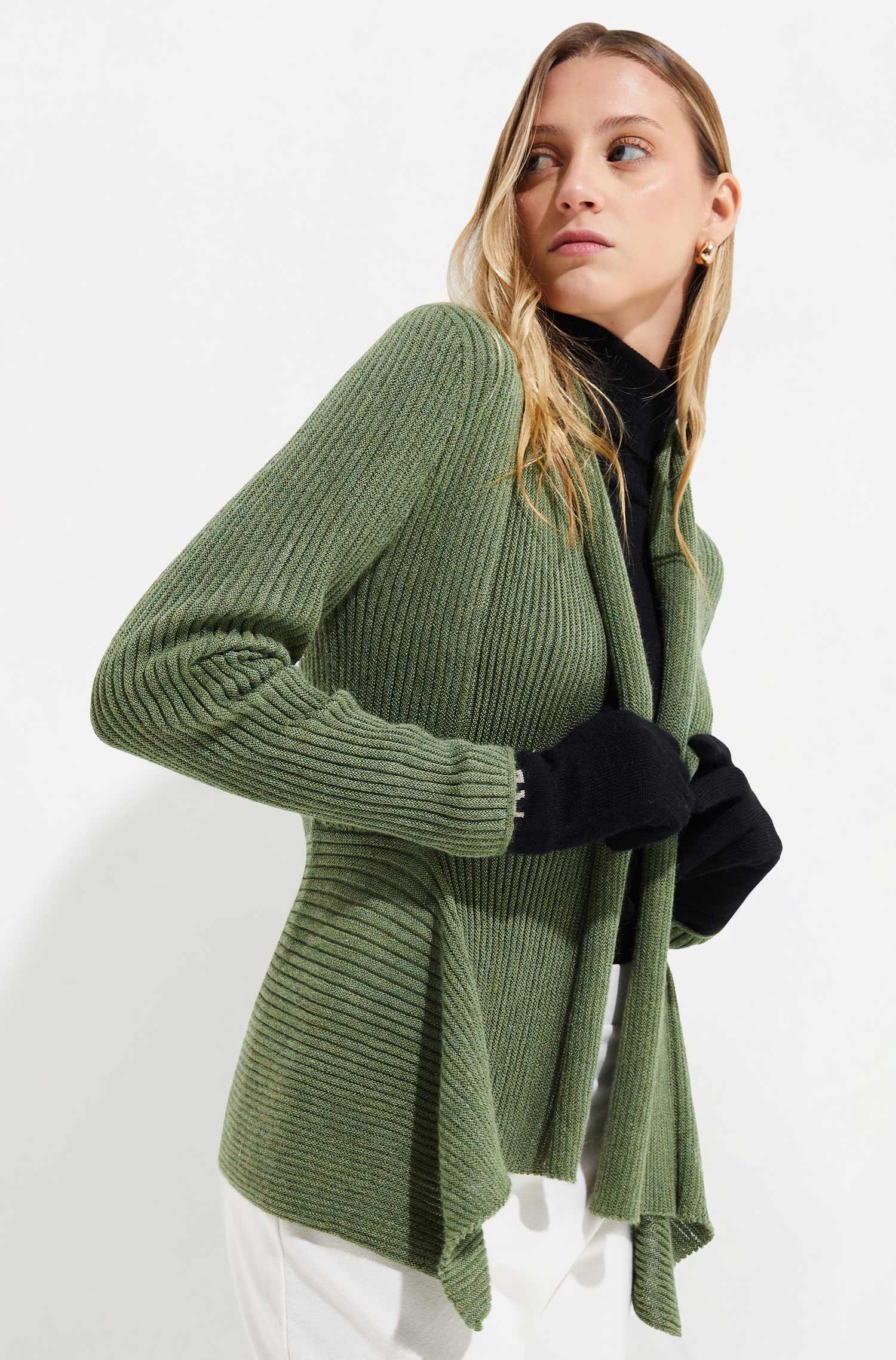 Alpaka Cardigan YZZIE aus Baby Alpaka & Seide