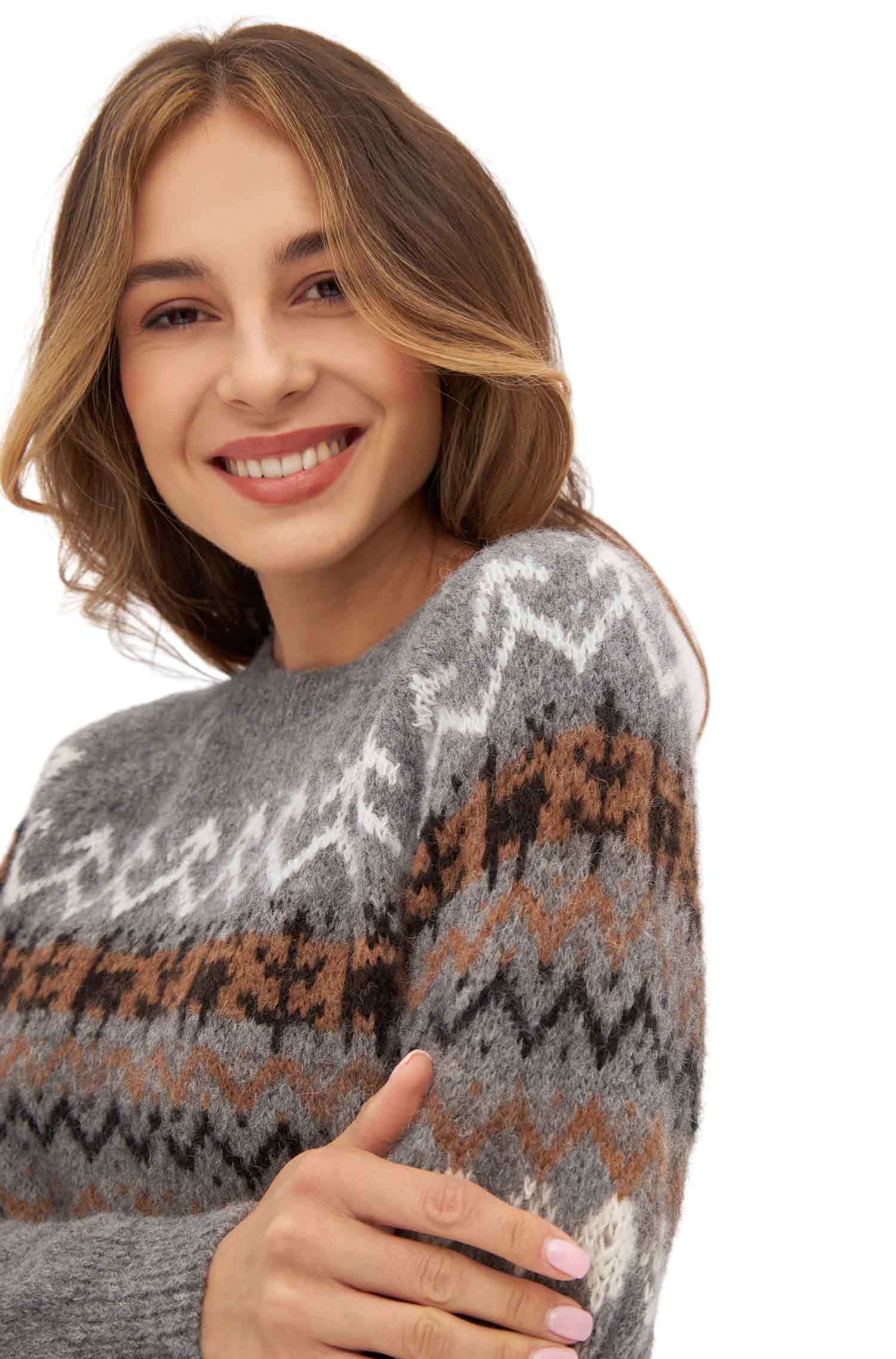 Ungefärbter Alpaka Pullover Damen - Natürlich weich & nachhaltig